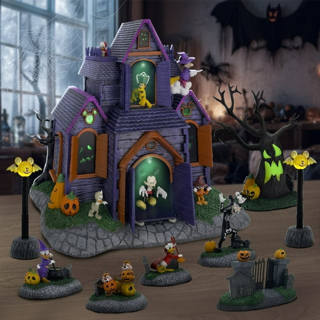 Disney Mickey & Friends Haunted House, Village w/ LED Lights, Animation & Music