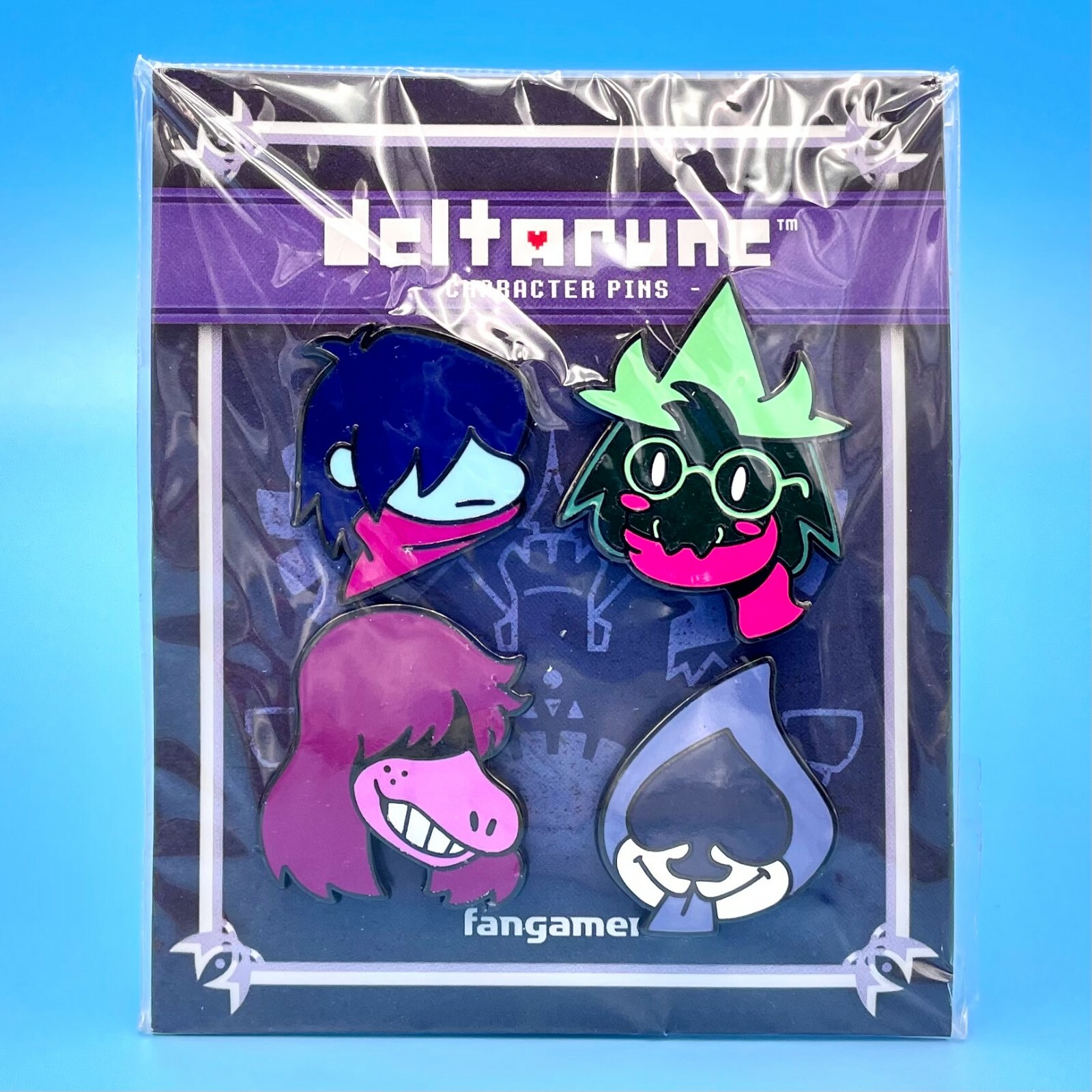 Undertale Deltarune Figure Pin #1 Set of 4 Susie Lancer Kris and Ralsei Official
