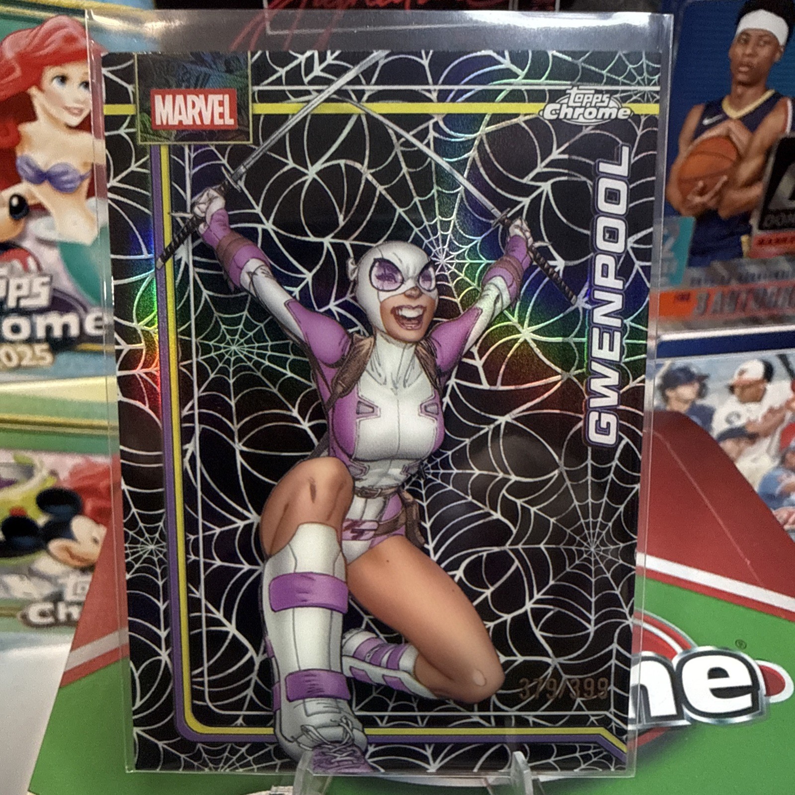 2026 Topps Chrome Marvel Gwenpool – Spider Web Refractor /399