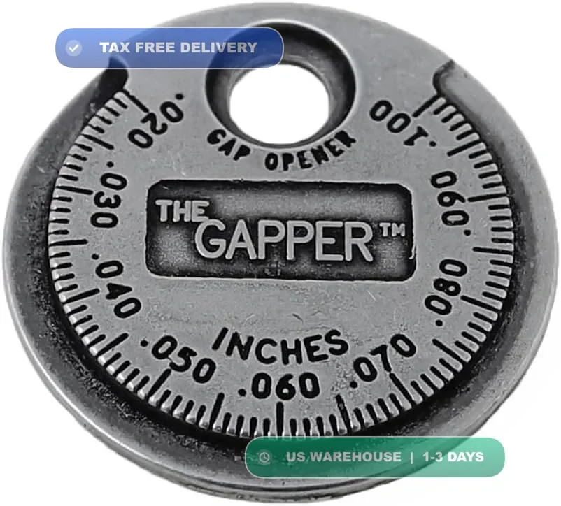 3235 Spark Plug Gapper: Coin-Style Spark Plug Gap Tool, 0.020″–0.100″ Measure