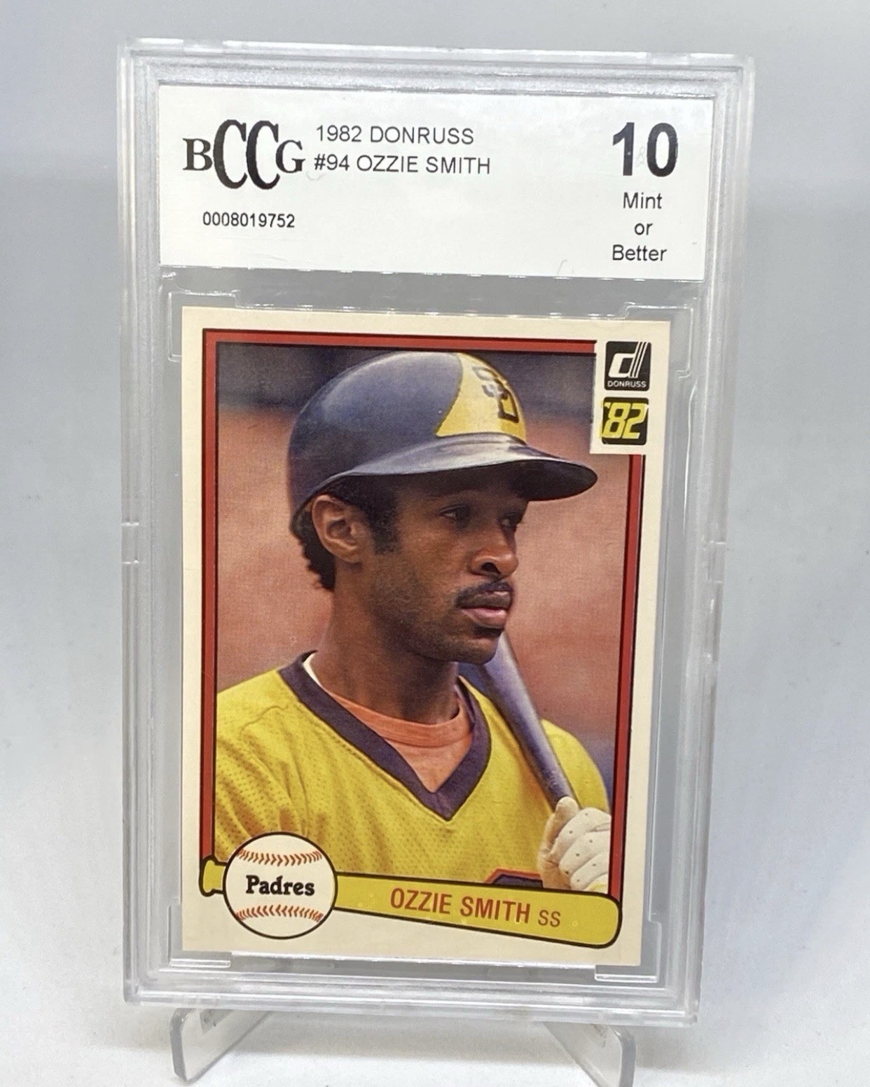 BASEBALL 1982 DONRUSS HOF OZZIE SMITH SAN DIEGO PADRES BCCG 10 MINT