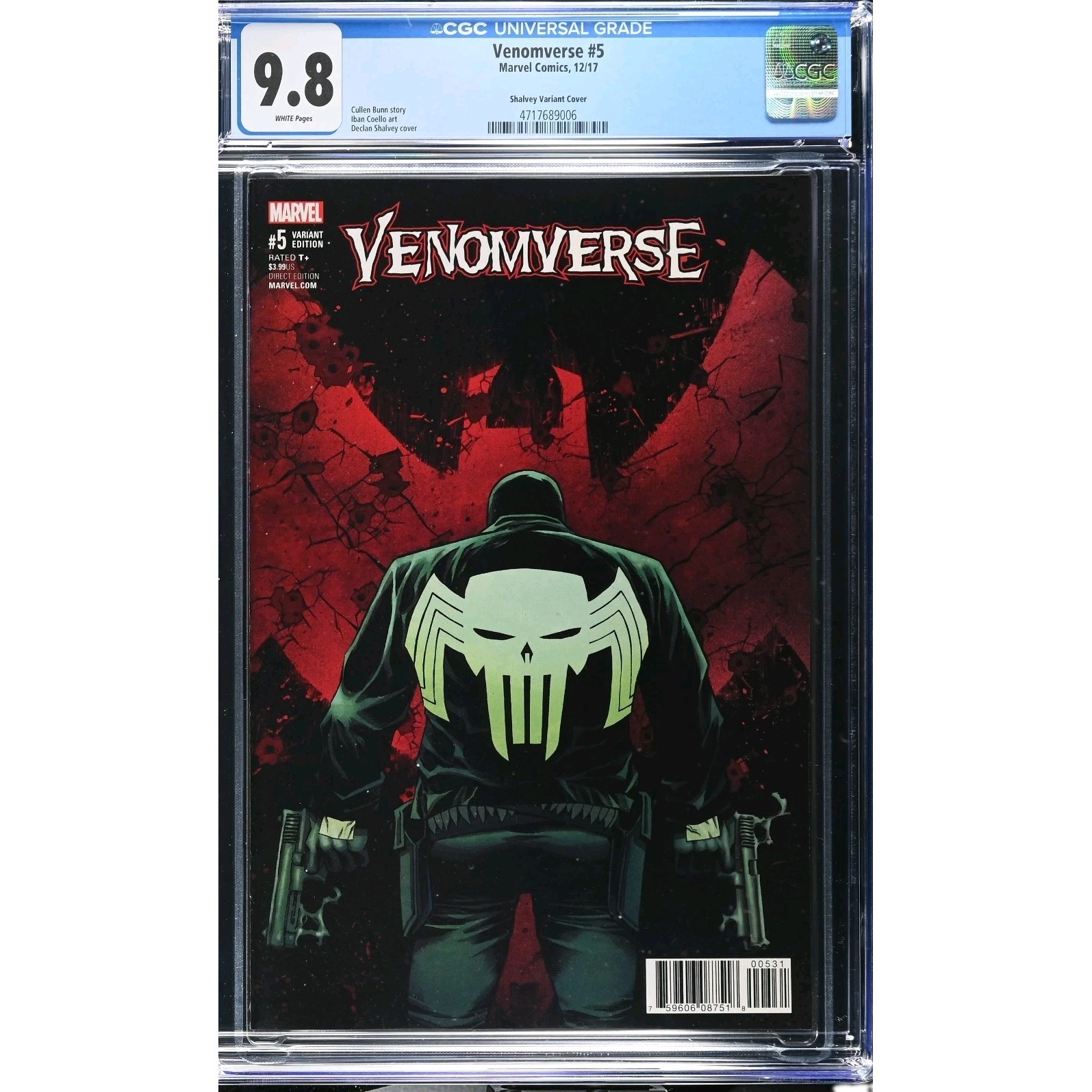 Venomverse #5 CGC 9.8 1:50 Declan Shalvey Variant Venomized Punisher Venom