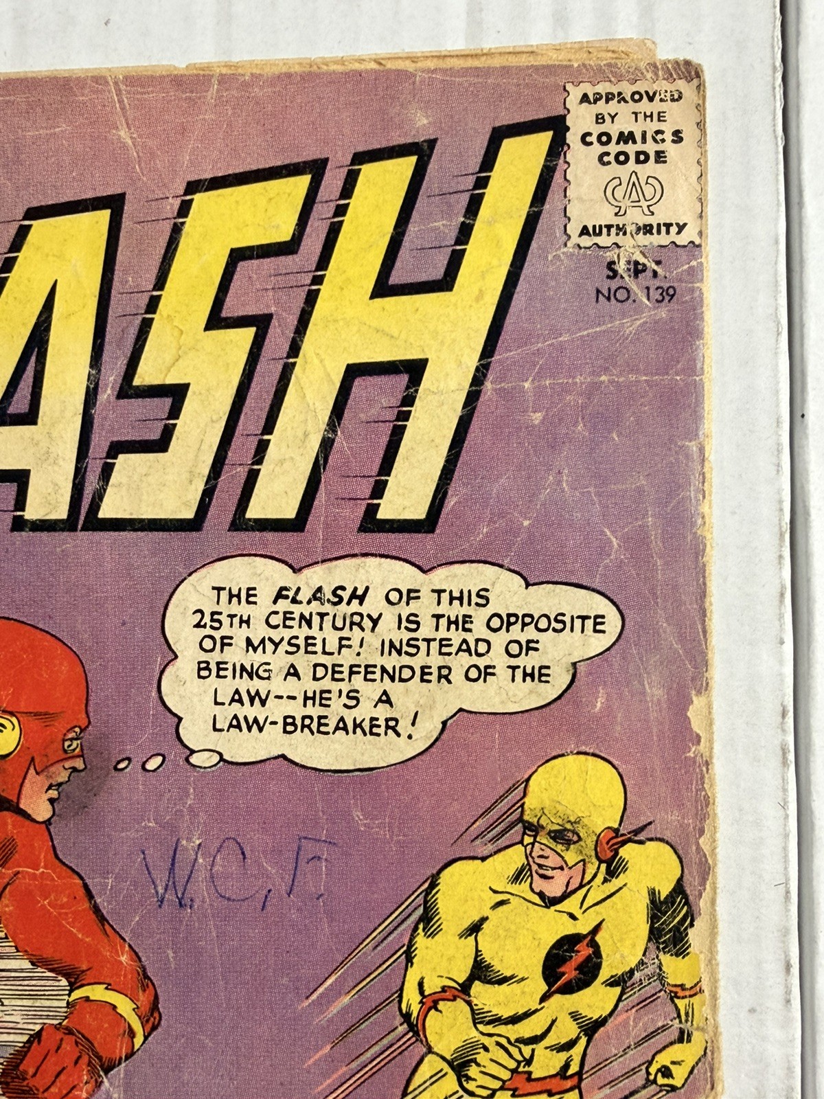 The Flash #139 (DC Comics September 1963) 1st Reverse Flash Professor Zoom