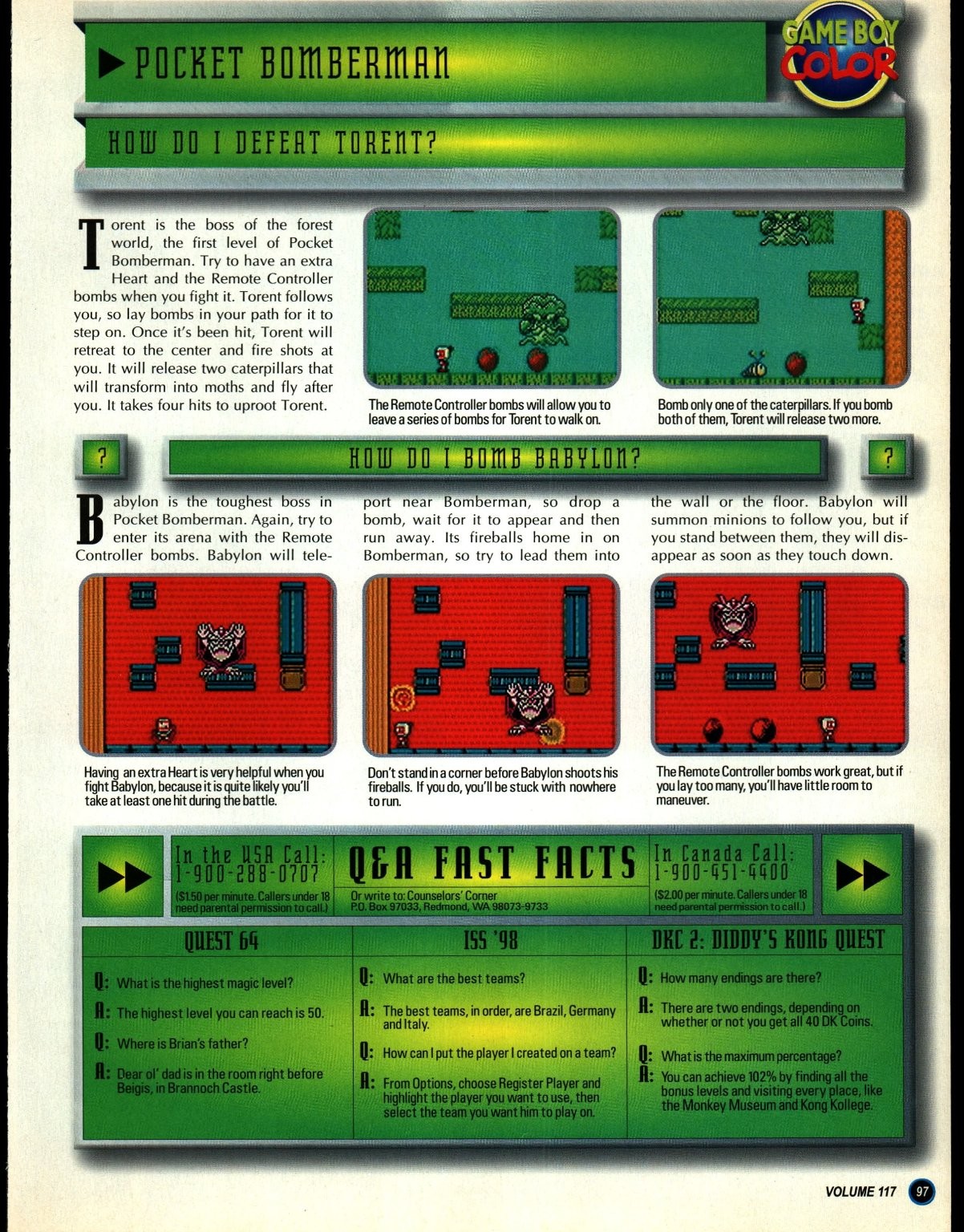 Pocket Bomberman Game Boy Color Magazine Page Nintendo Gaming Ad 1999