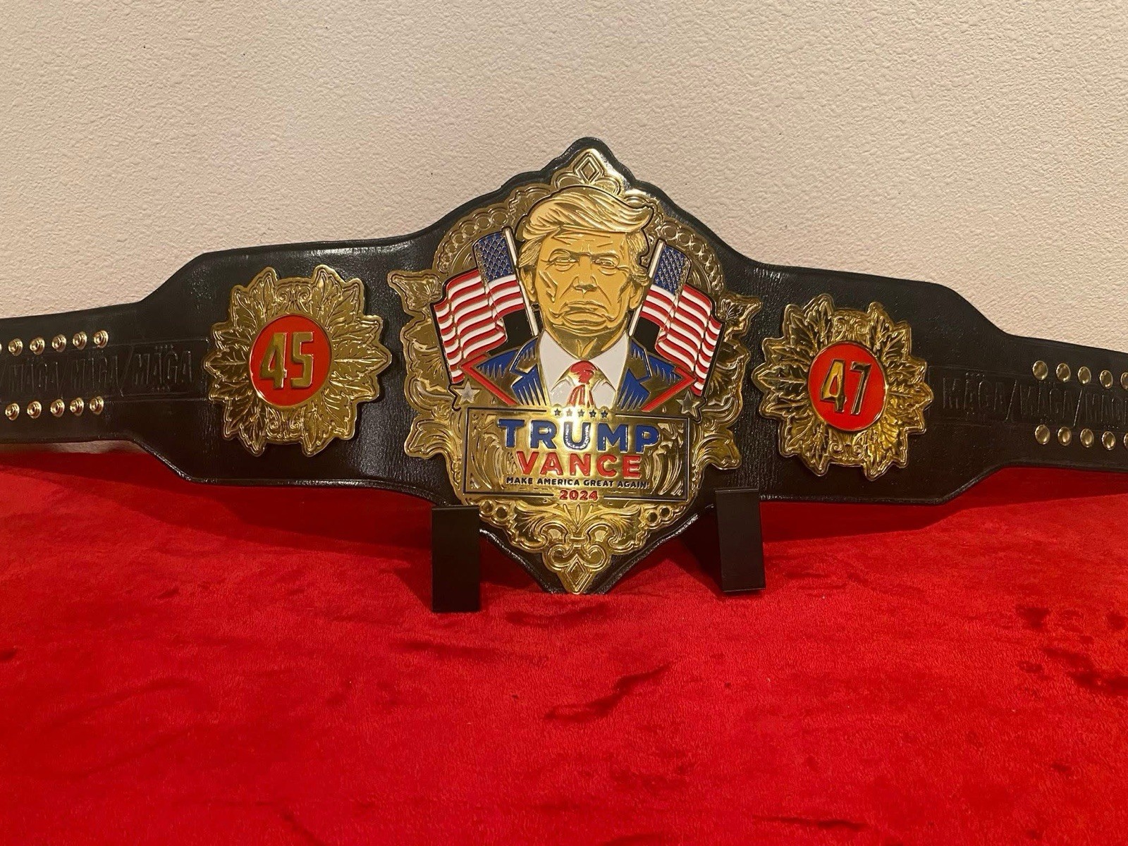 Donald Trump 2024 Presidential Campaign Championship Title Belt