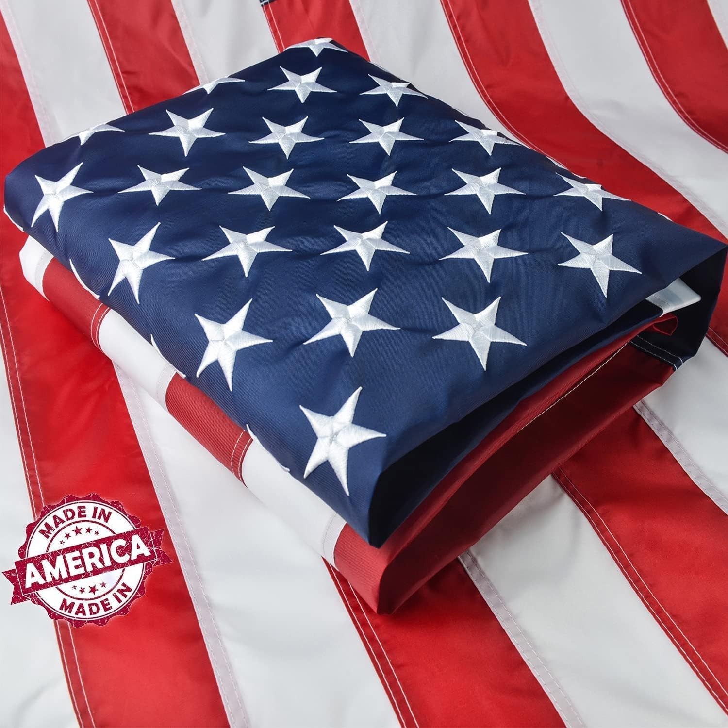American Flag 10×15 FT Outdoor Embroidered Stars Sewn Stripes Brass Grommets