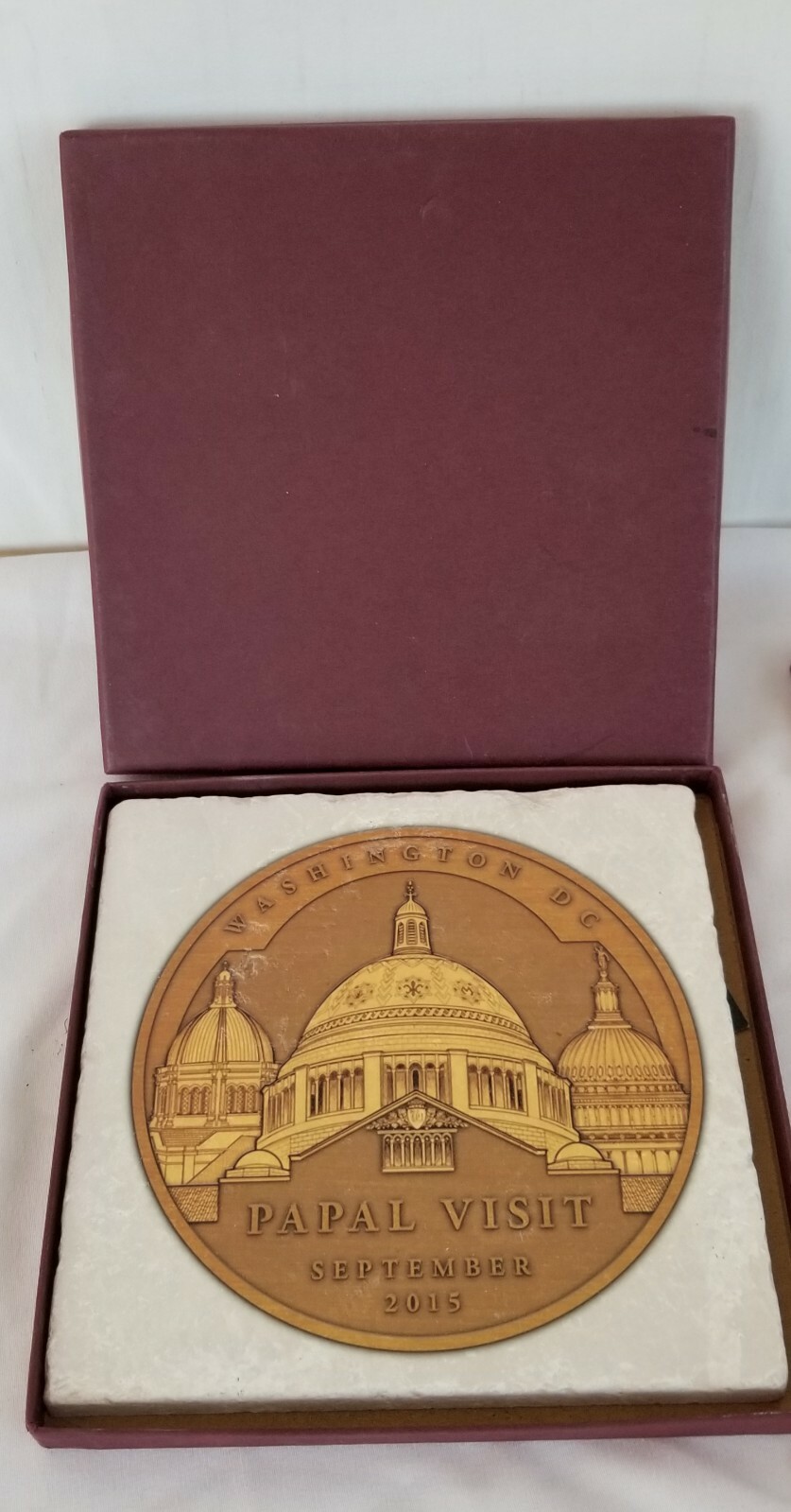 Screencraft Tileworks Marble Tile 6″ x 6″ Papal Visit Pope September Handcrafted