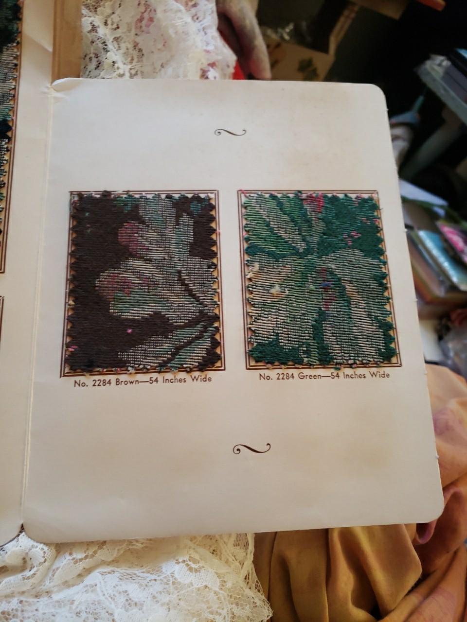Antique Upholstery Fabrics Sample Book #2, The Pickwell Line, Chicago, Illinois