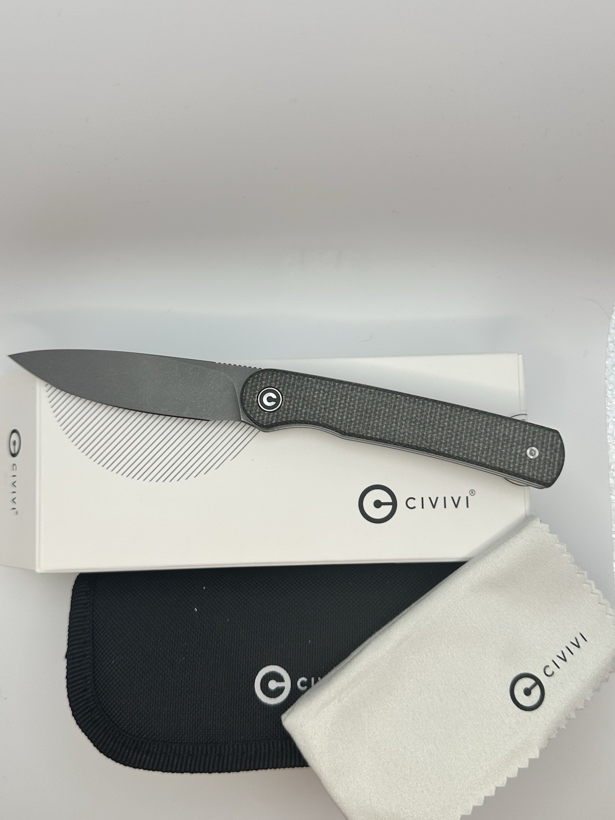 CIVIVI Stylum Dark Green Micarta Handle Gray Stonewash Blade Knife New C20010B-C