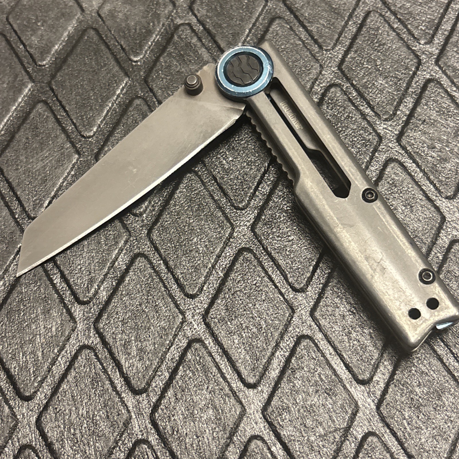 Kershaw Pocket Knife Decibel 2045 8Cr13MoV Folding Blade Reverse Tanto Framelock