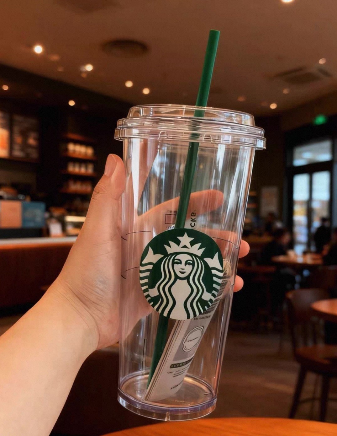 Starbucks Clear Reusable Cold Cup Tumbler with Lid & Straw, 3 Sizes Available