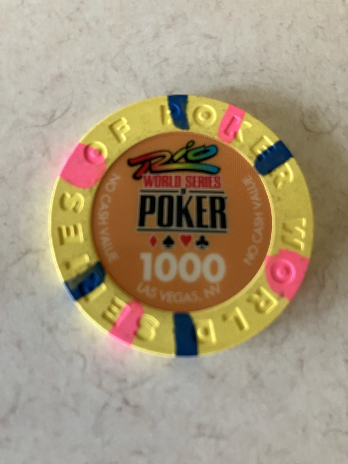 WORLD SERIES OF POKER WSOP RIO LAS VEGAS “1000” TOURNAMENT PAULSON CHIP NCV NICE
