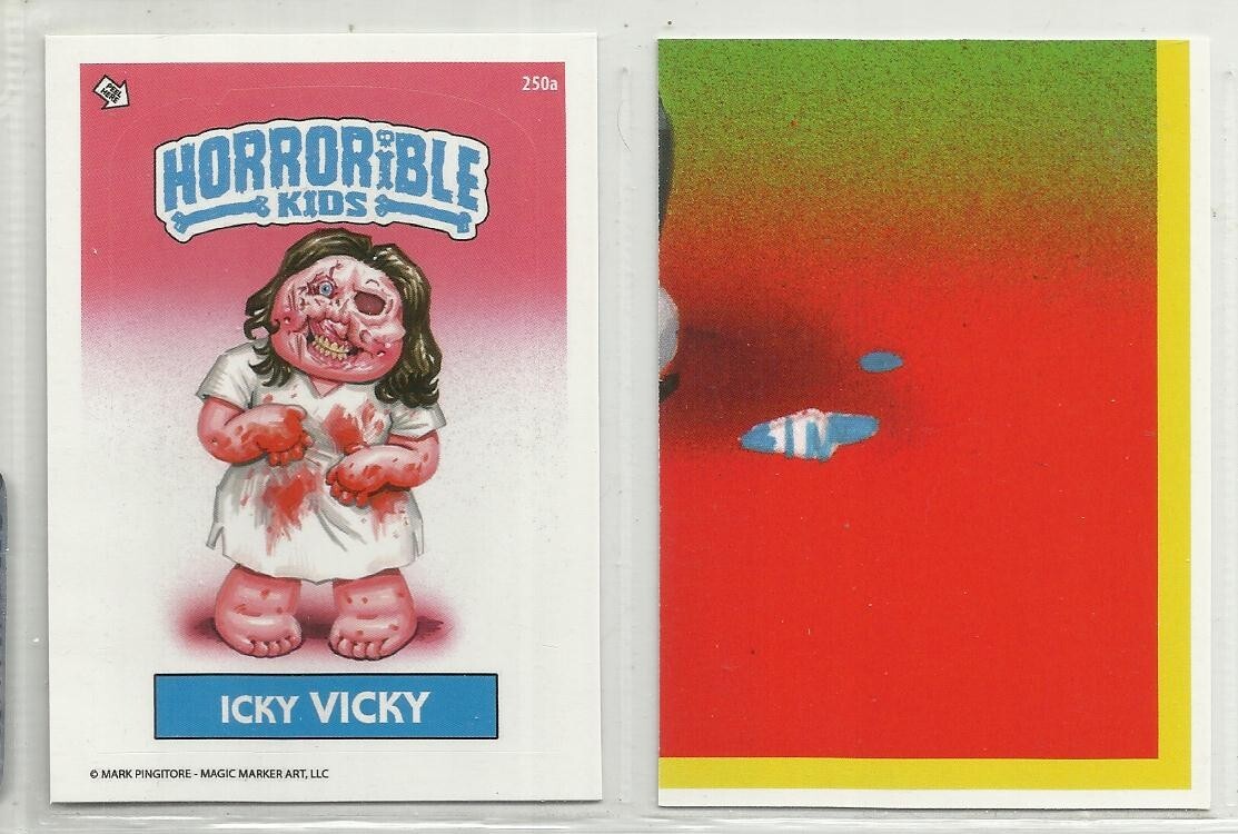 Horrorible Kids: Series 8 (Magic Marker) GPK “Parody Sticker” #250a ICKY VICKY