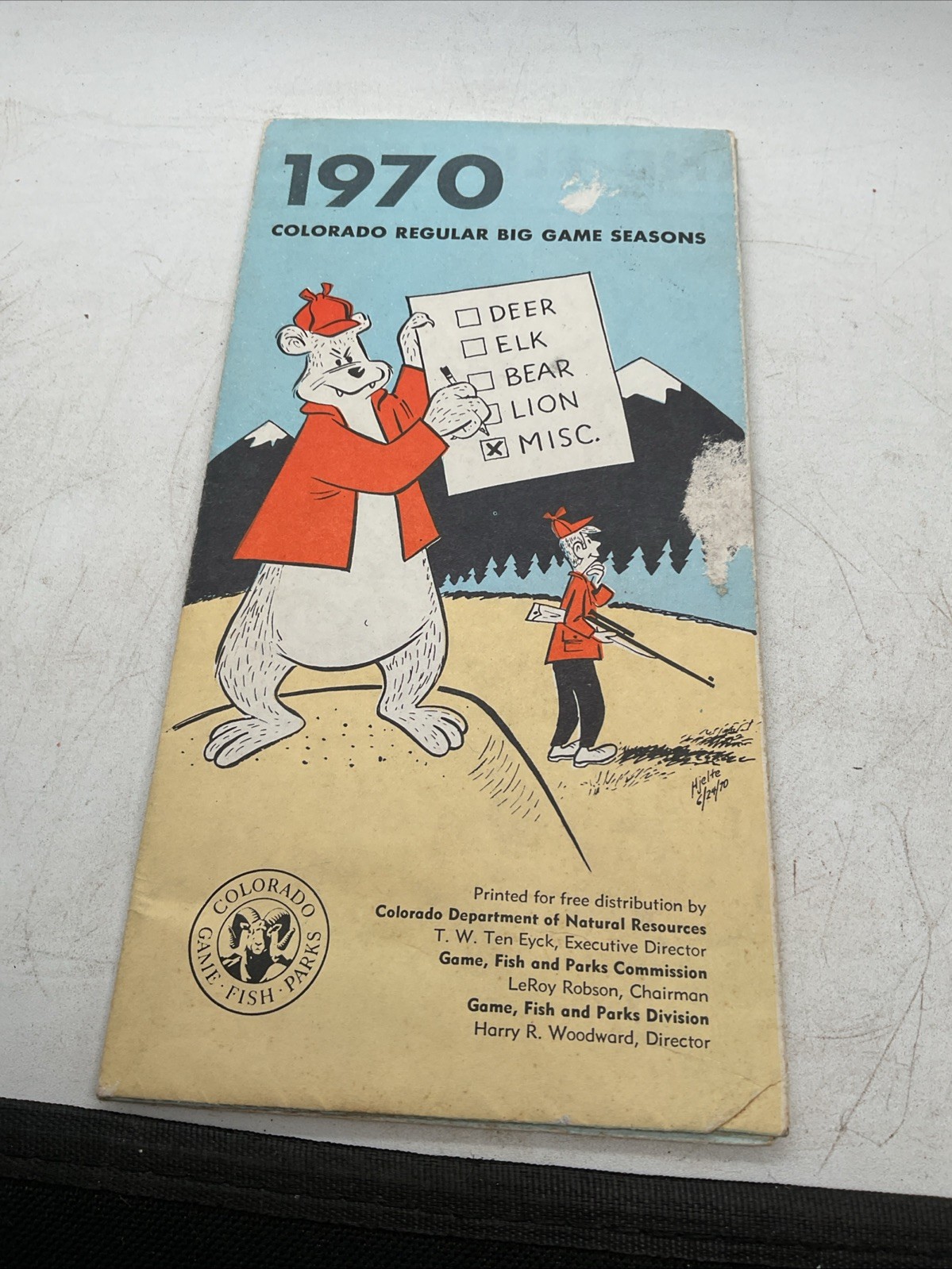 Colorado Regular Big Game Season Information Game Fish Parks – 1970 Vtg Brochure