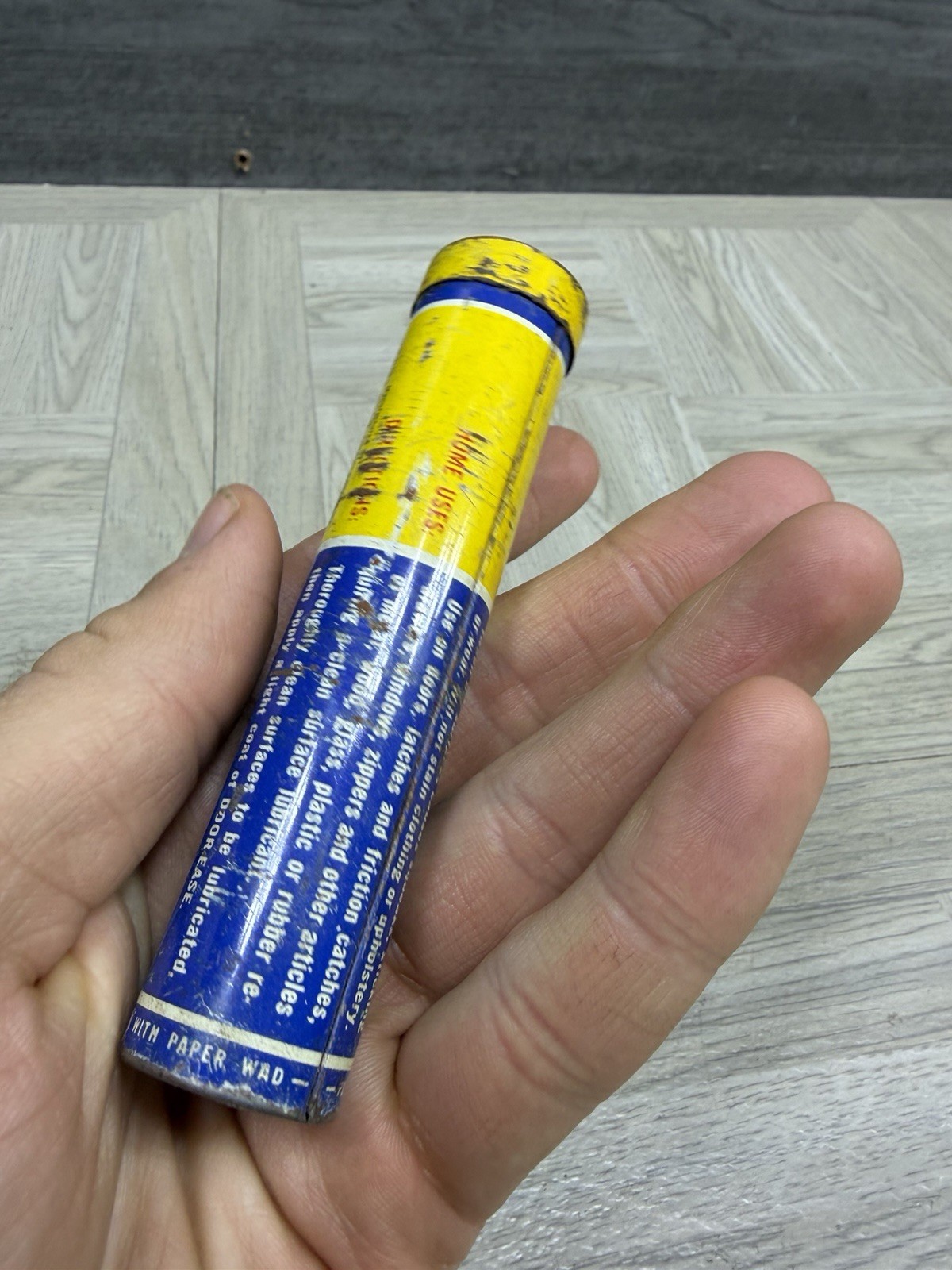 AGS door ease stainless stick lubricant vintage metal tube