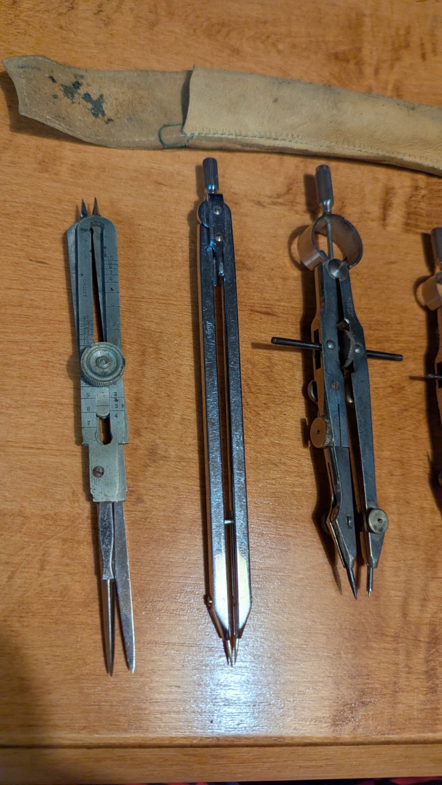 Vintage Drafting Tool Lot Compasses Dividers Engineer Architect Instruments