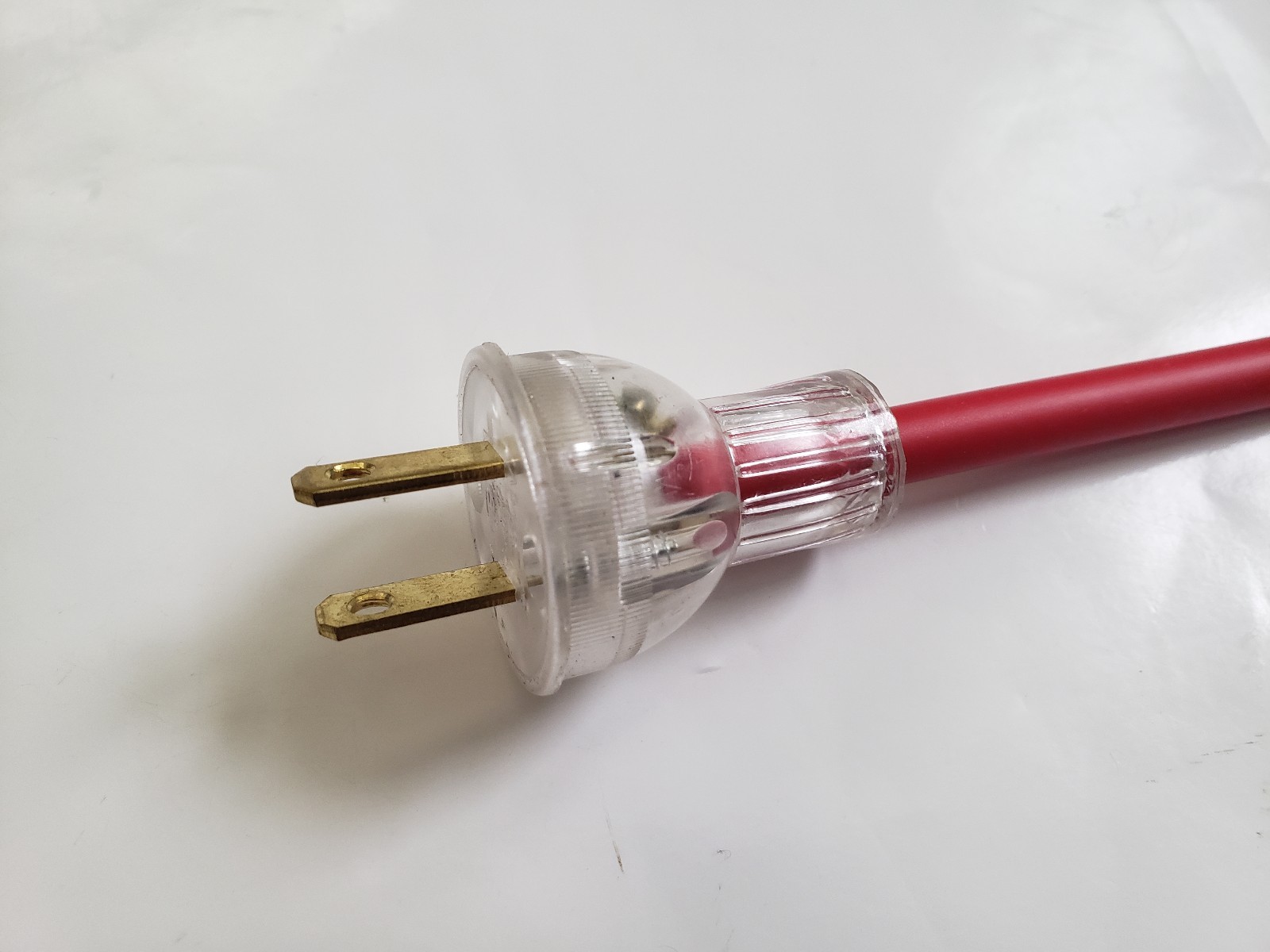 Round Vintage Antique Style CLEAR Electrical Plug for Lamp Cord Fan Steampunk