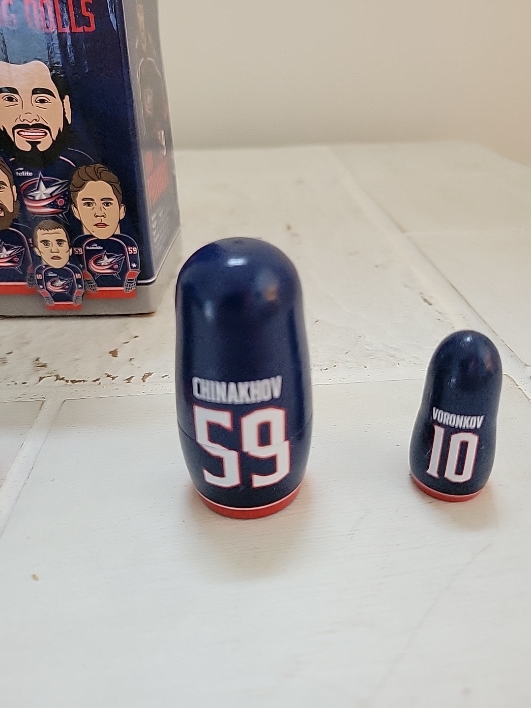 Columbus Bluejackets Nesting Dolls. 2023 Success Brands. Schmidt’s Restaurant.