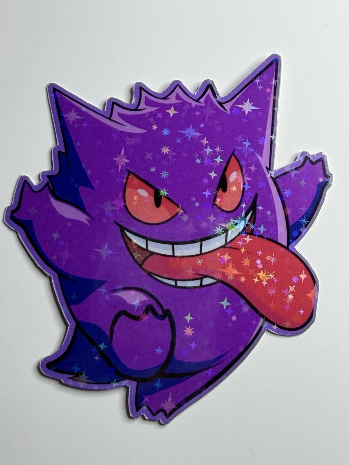 Gengar Pokemon Holo Sticker/ Waterproof Vinyl Sticker 3.54in x 3.16in Gengar