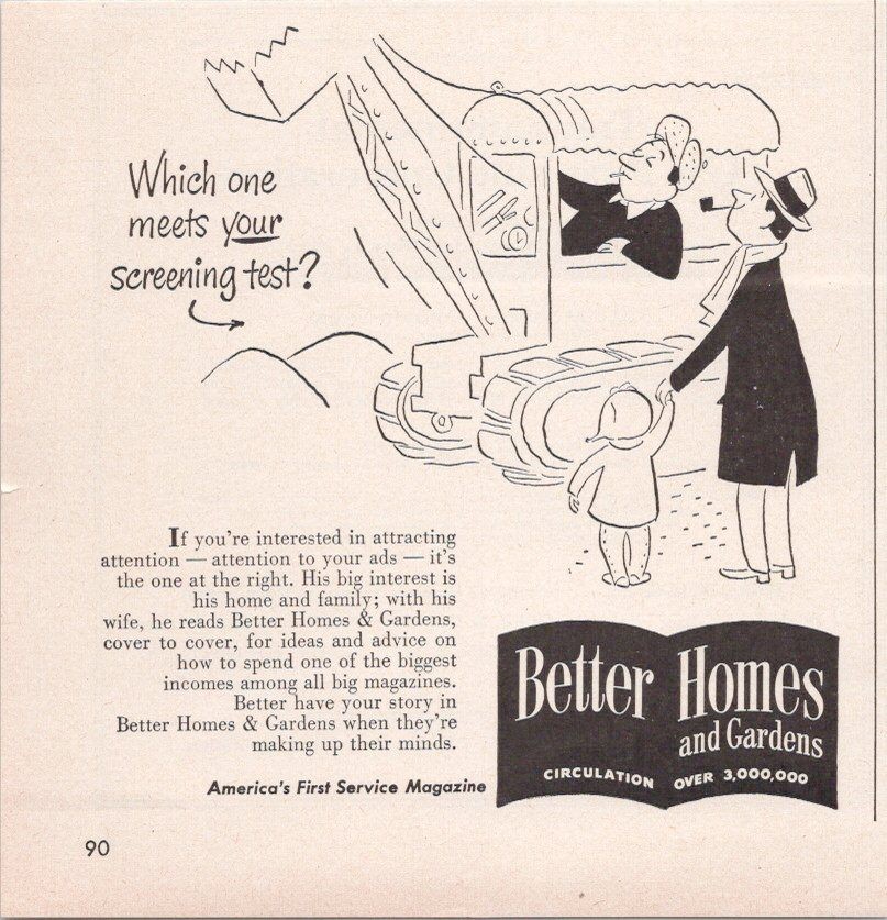 Better Homes and Gardens 1948 Vintage Print Ad Magazine Advertising