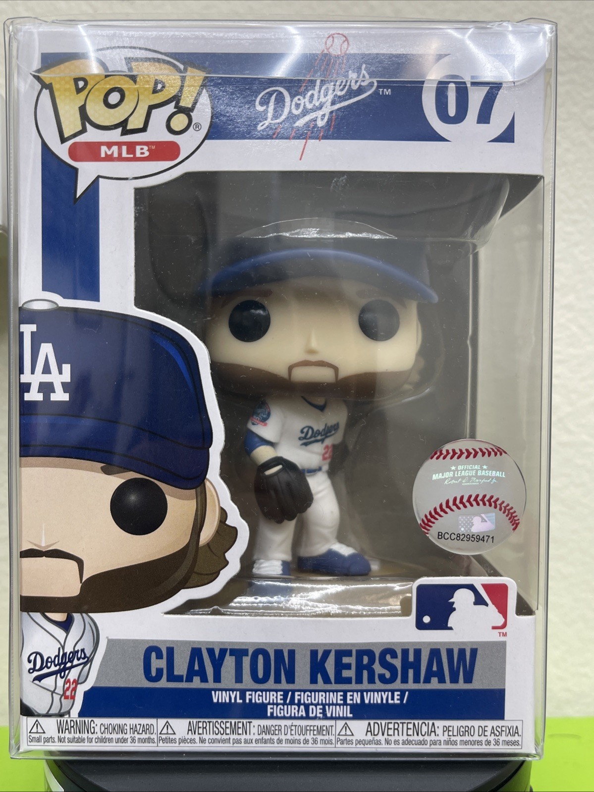 VAULTED Funko Pop! MLB: CLAYTON KERSHAW (Home Jersey) #07 L.A. Dodgers