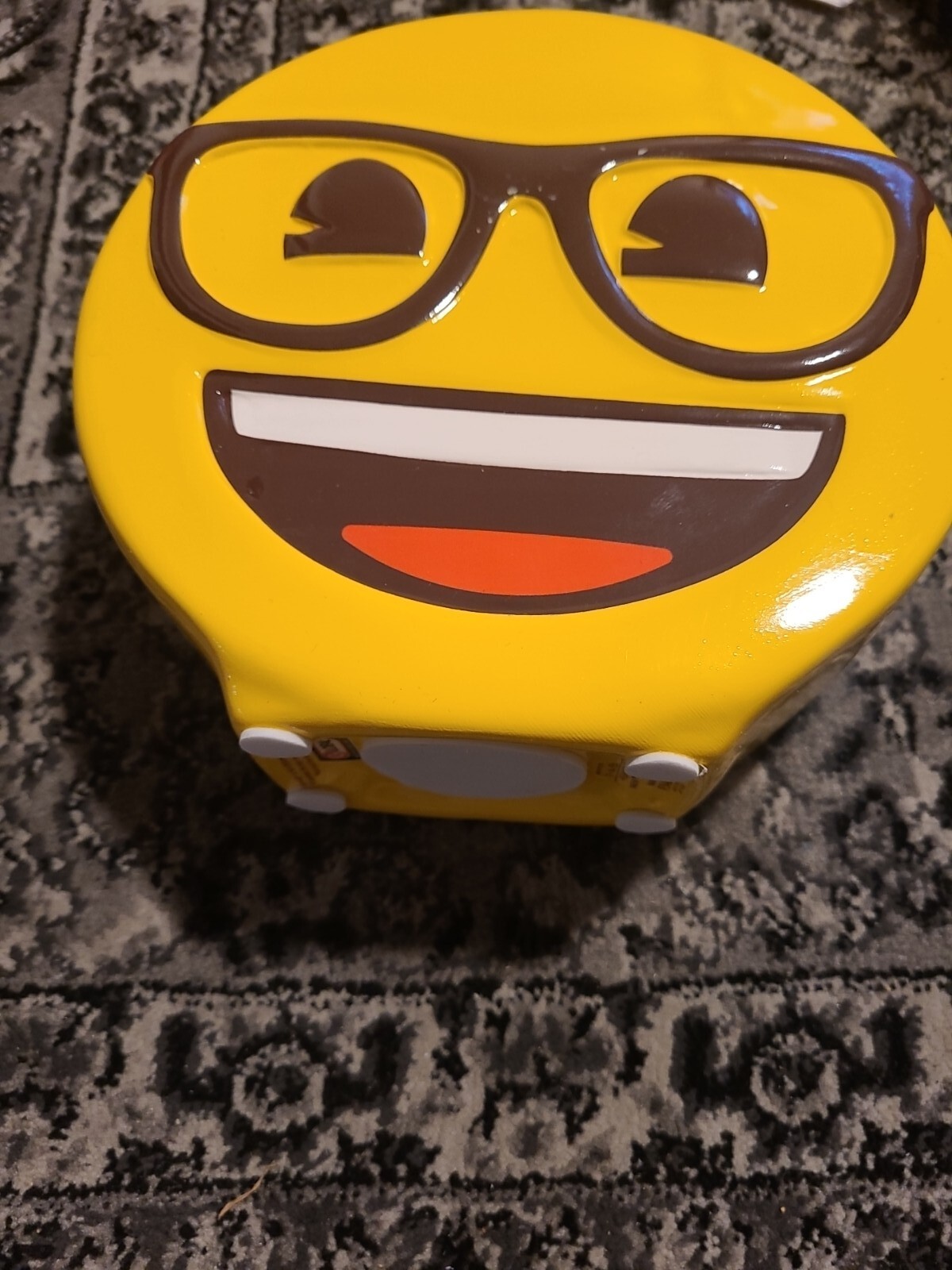 Emoji Laughing Emoji Double Sided Ceramic Coin Bank 6.85in H X 7in W X 3in D