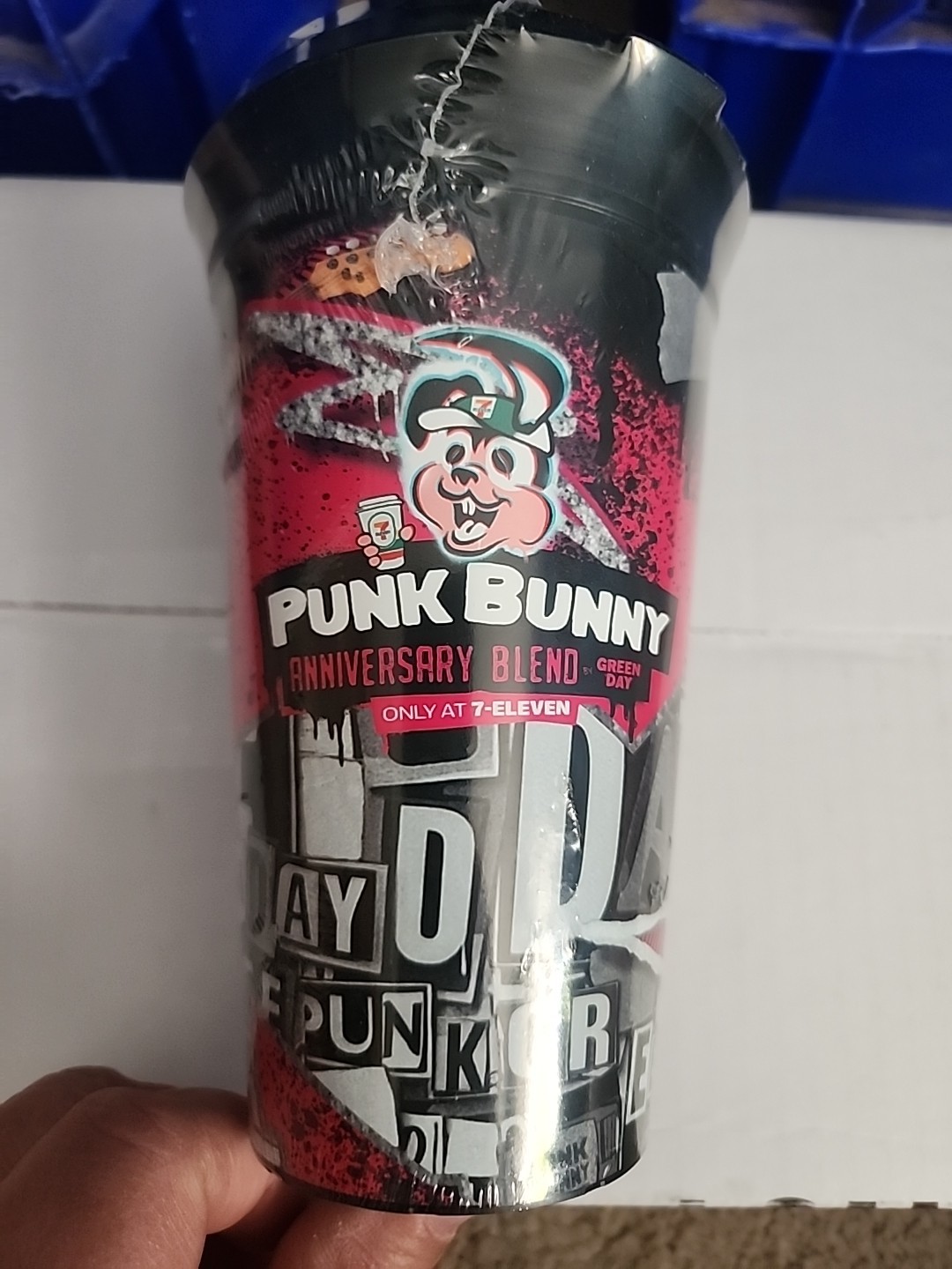 Punk Bunny Coffee 7-Eleven Exclusive Green Day Tumbler Cup 7-11 NEW FREE SHIP