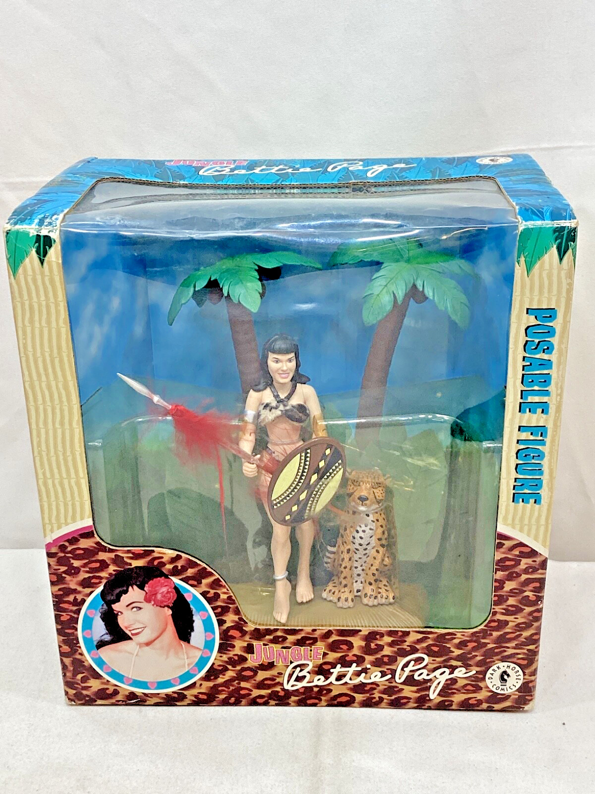NEW 2000 Vintage Dark Horse Comics Jungle Bettie Page Figure Diorama FREESHIP