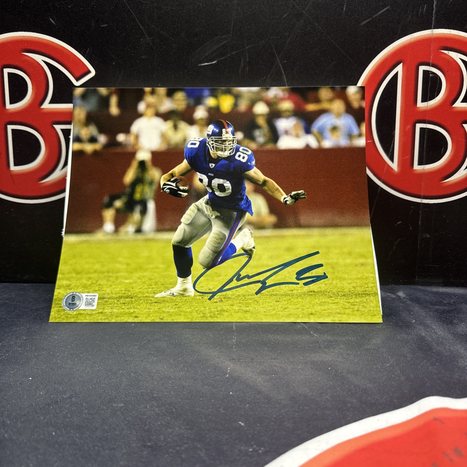 Jeremy Shockey Autographed New York Giants Signed 8×10 Photo BAS Beckett COA