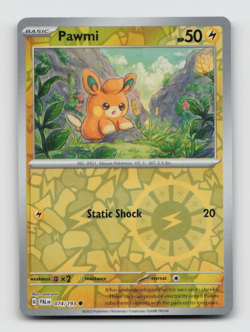 Pawmi 074/193 Common PAL Paldea Evolved Pokemon Reverse Holo NM/M