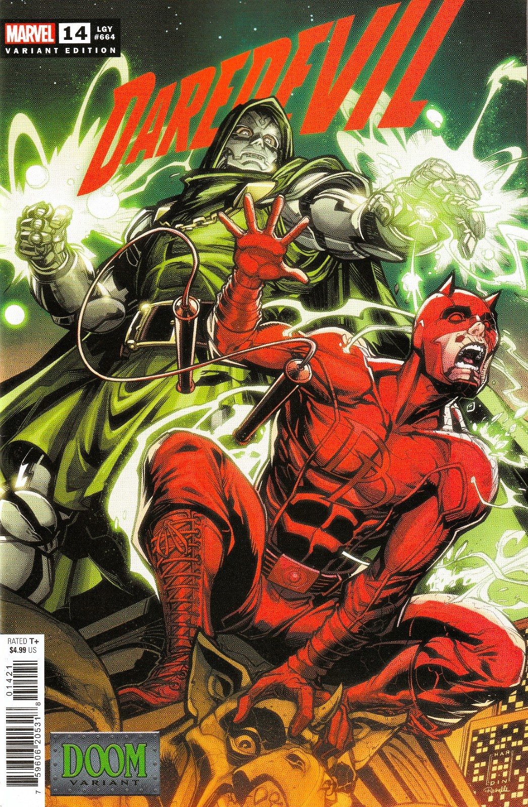 DAREDEVIL #14 (2023) AHMED / CHAD HARDIN ‘DOOM’ VARIANT ~ UNREAD NM