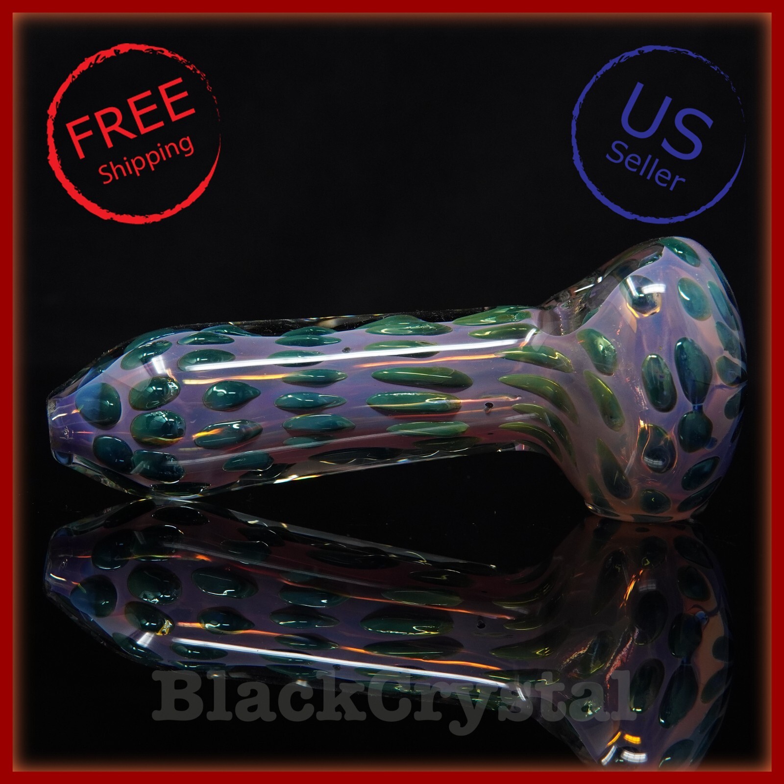4.5 inch Handmade Heavy Thick Metallic Green Tobacco Smoking Bowl Glass Pipes