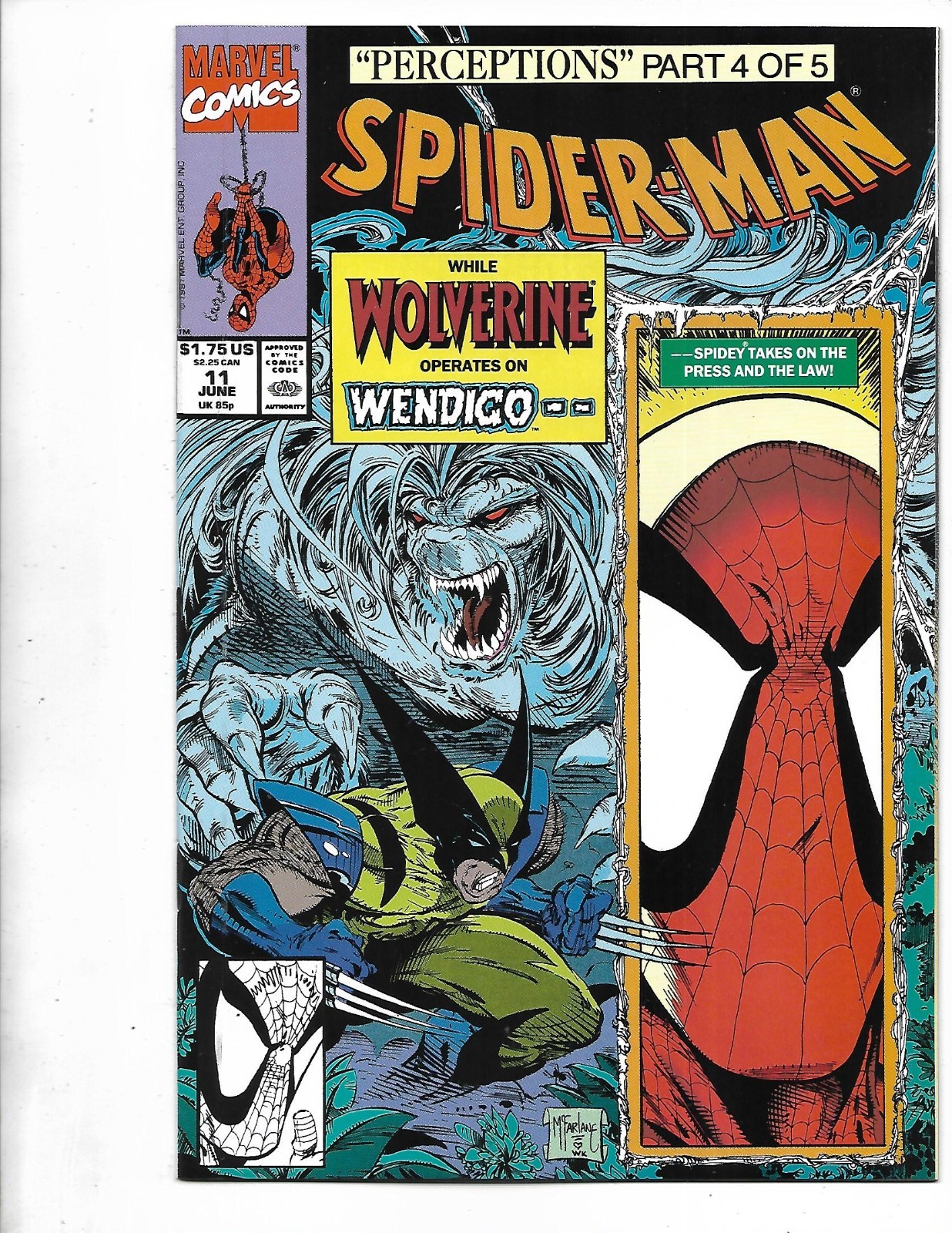 Spider-Man #11, 1991, 9.8, NEAR MINT/MINT, Todd McFarlane era 7th copy