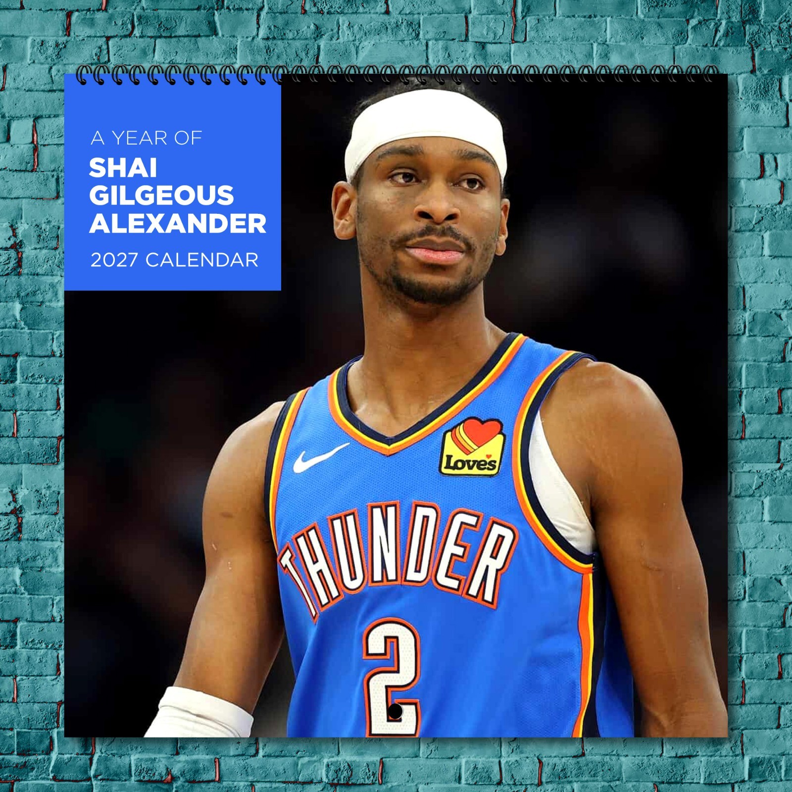 Shai Gilgeous Alexander 2027 Wall Calendar 12 Month Celebrity Photo Fan