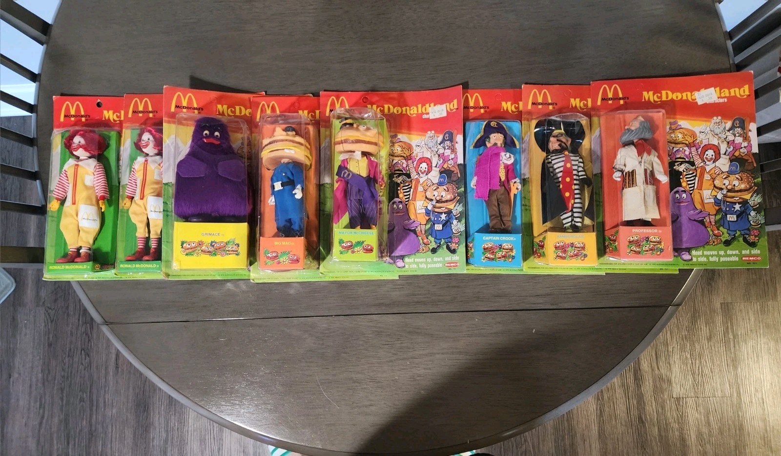 1976 REMCO MCDONALDLAND COMPLETE SET WITH EXTRA RONALD MCDONALD FIGURE.