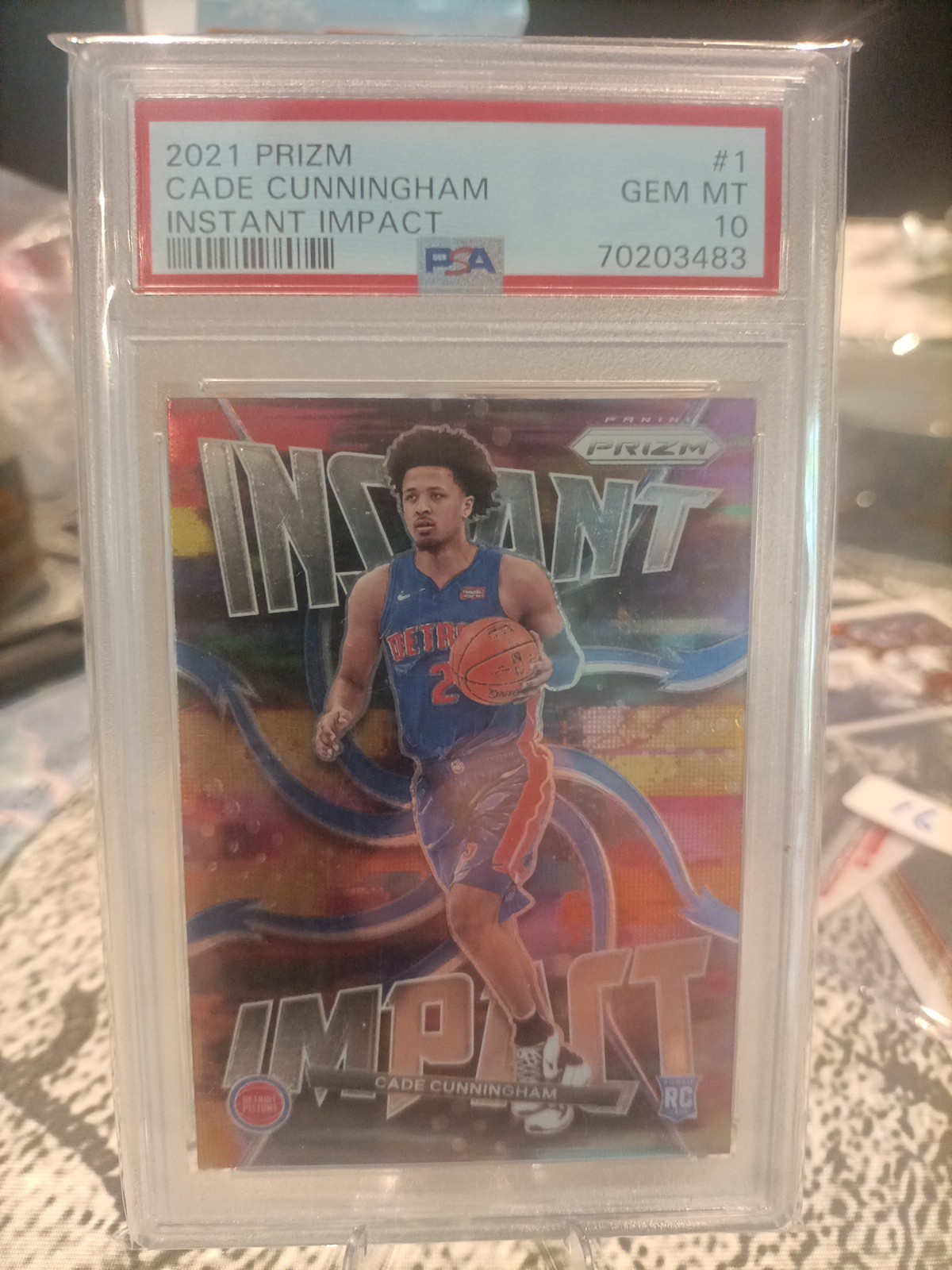 2021-22 Prizm Cade Cunningham Instant Impact RC PSA 10 GEM MINT GRADED ROOKIE 🔥