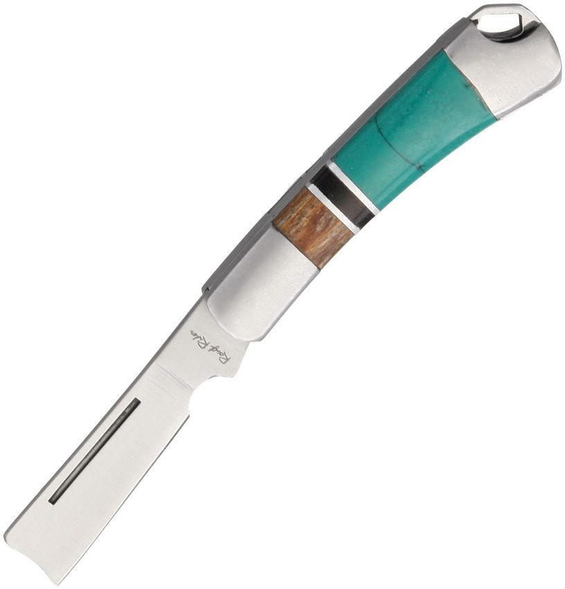 Rough Ryder Mini Folding Knife 1.38″ Stainless Steel Razor Blade Wood Handle