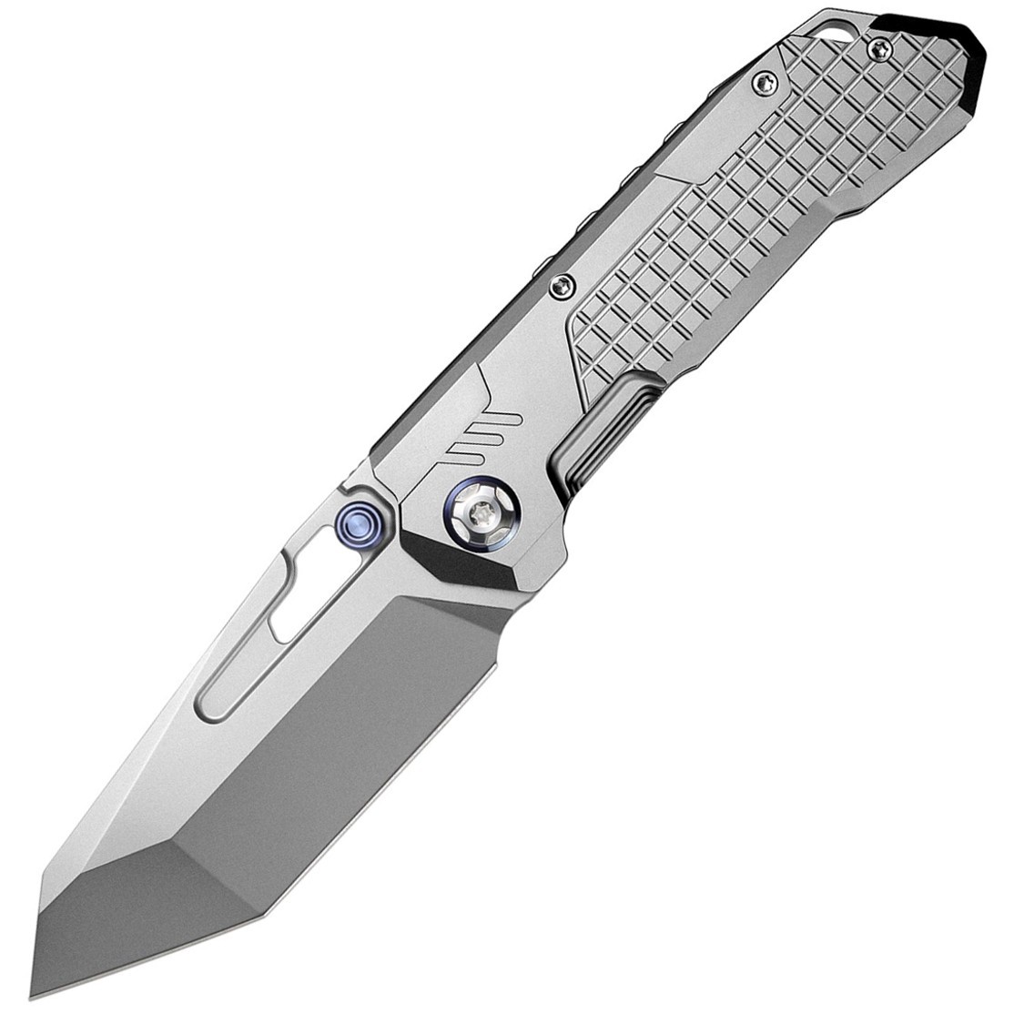 REMETTE Cool Leopard Framelock Gray Titanium Folding Bohler M390 Knife RTKST