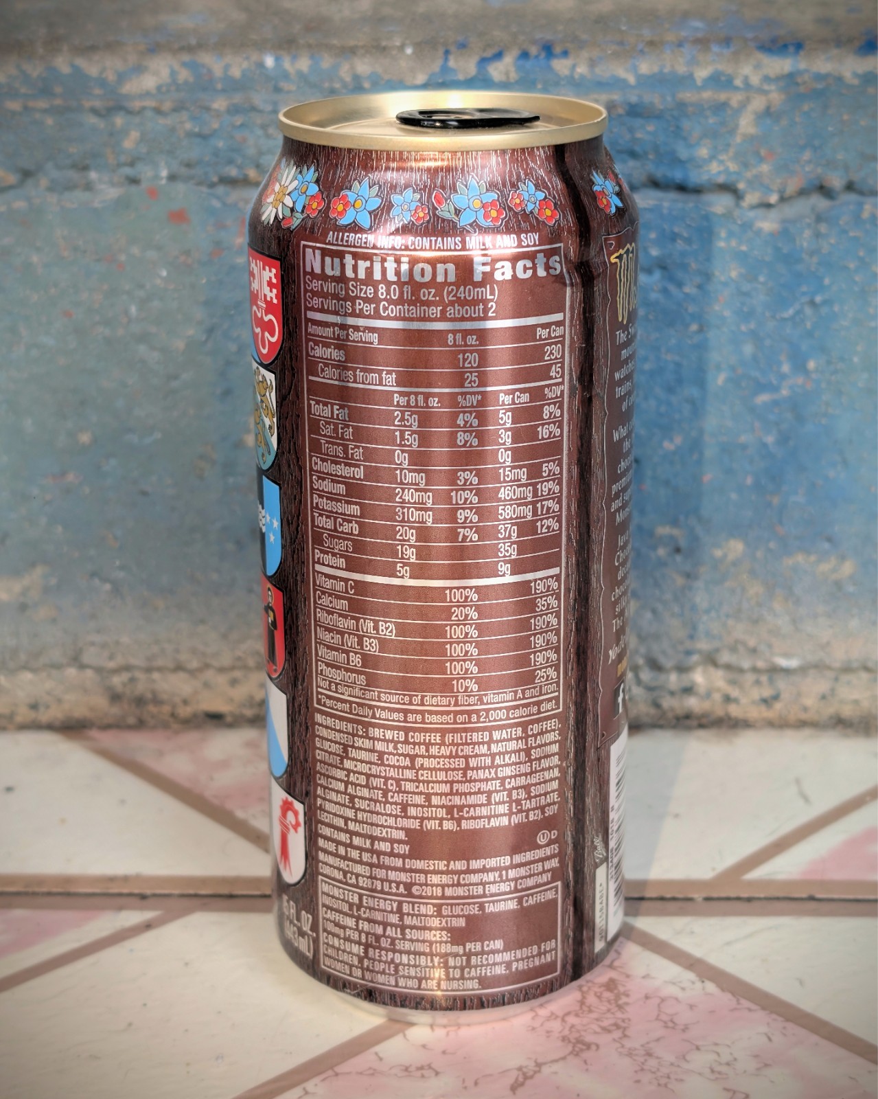 RARE! 2018 MONSTER ENERGY DRINK JAVA SWISS CHOCOLATE! (1X) FULL 15oz Can