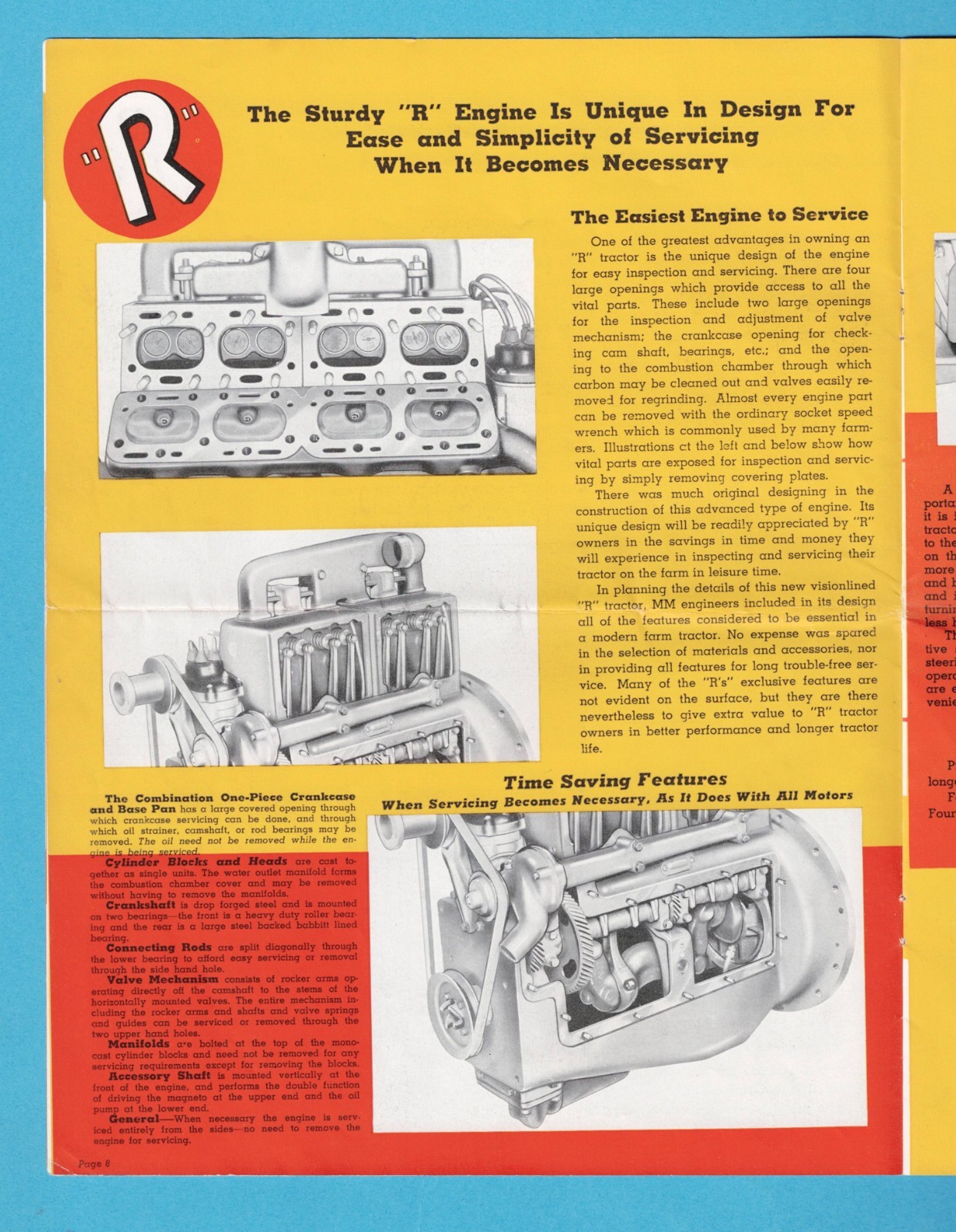 MINNEAPOLIS-MOLINE UNIVERSAL ‘R’ TRACTOR 20 PAGE BROCHURE 1940 [light wear]