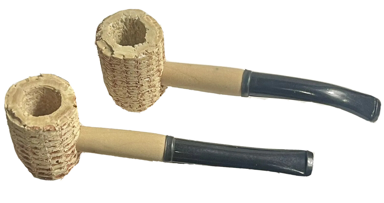 The Original Corn Cob Pipe, x2 Traditional 5 1/2″ Pipes *Free Shipping*