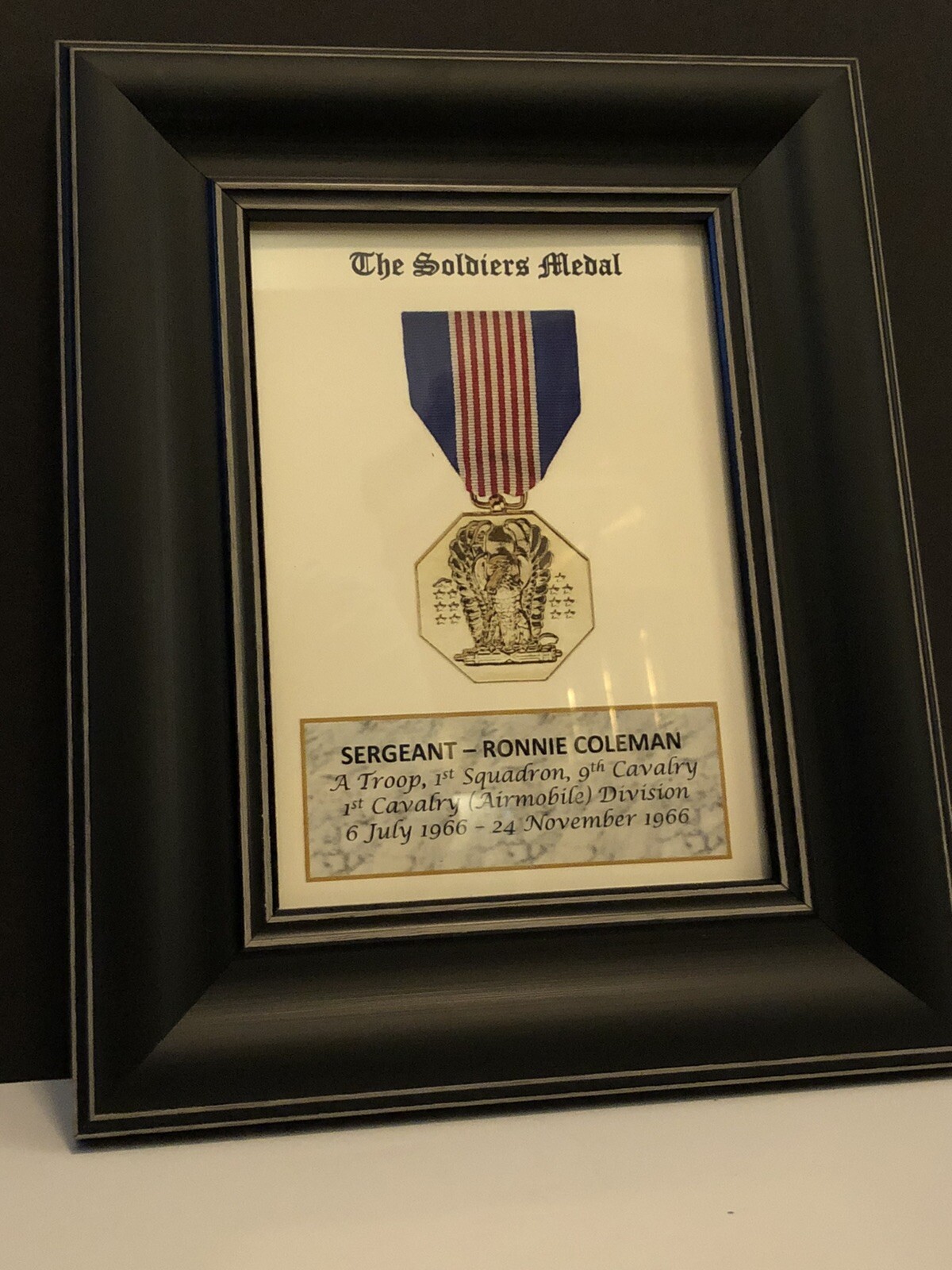 THE SOLDIERS MEDAL ~ Beautiful 5×7 Medal Print with Rank, Name, Unit, etc.