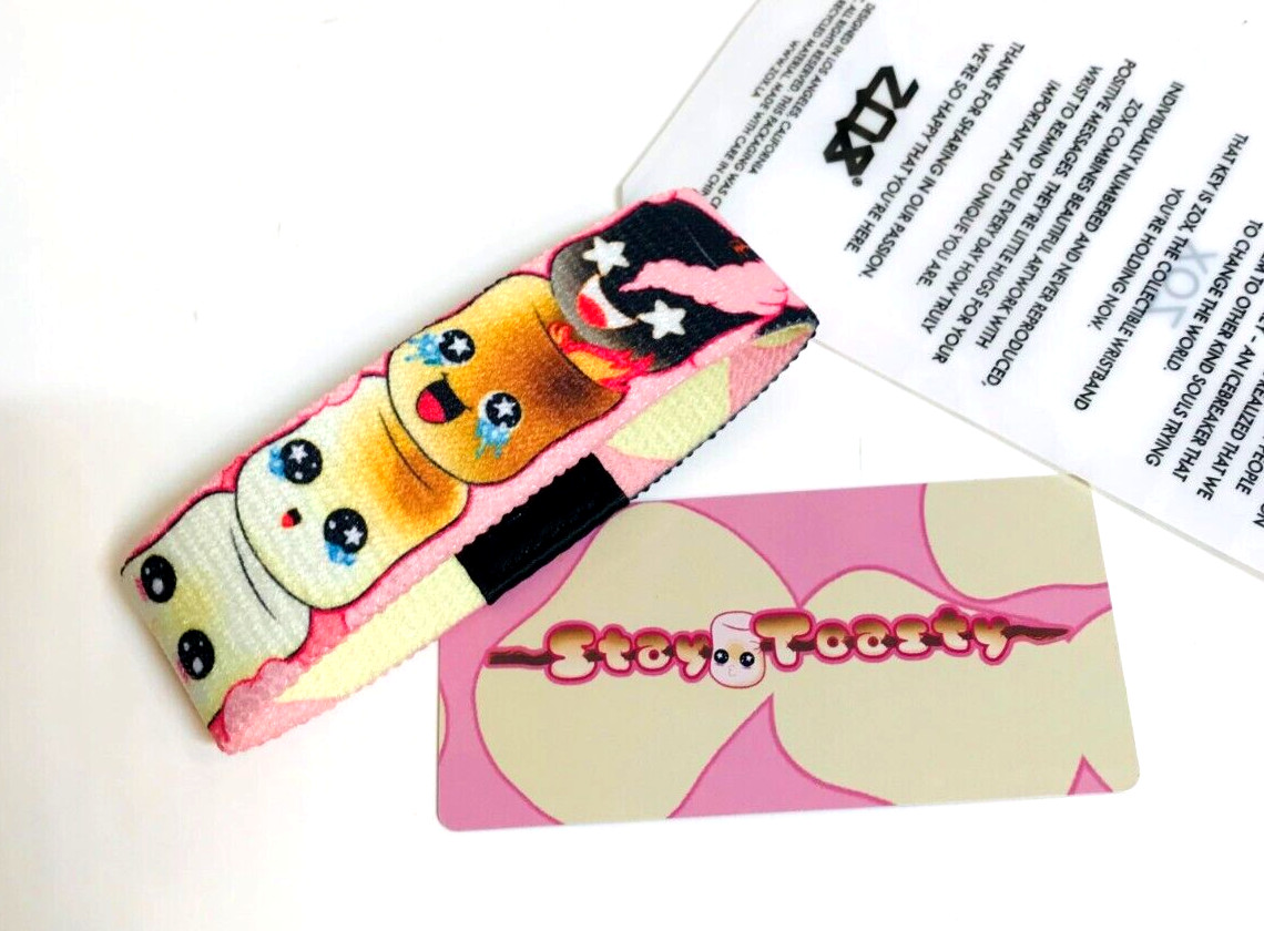 ZOX **STAY TOASTY** Silver Strap Large NIP Wristband w/Card