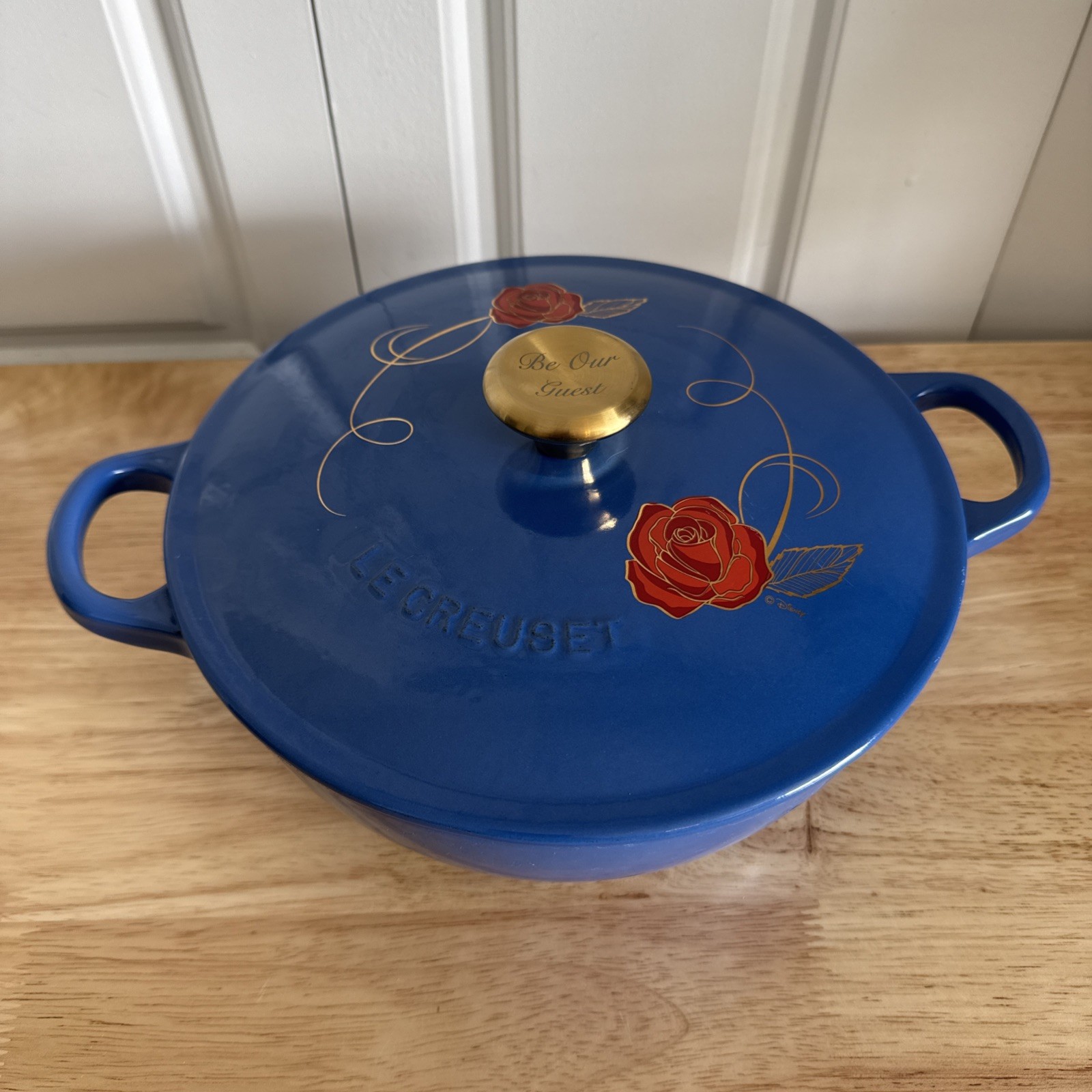 Disney Le Creuset Cast Iron Pot Beauty and the Beast 2 3/4 quarts, No Box