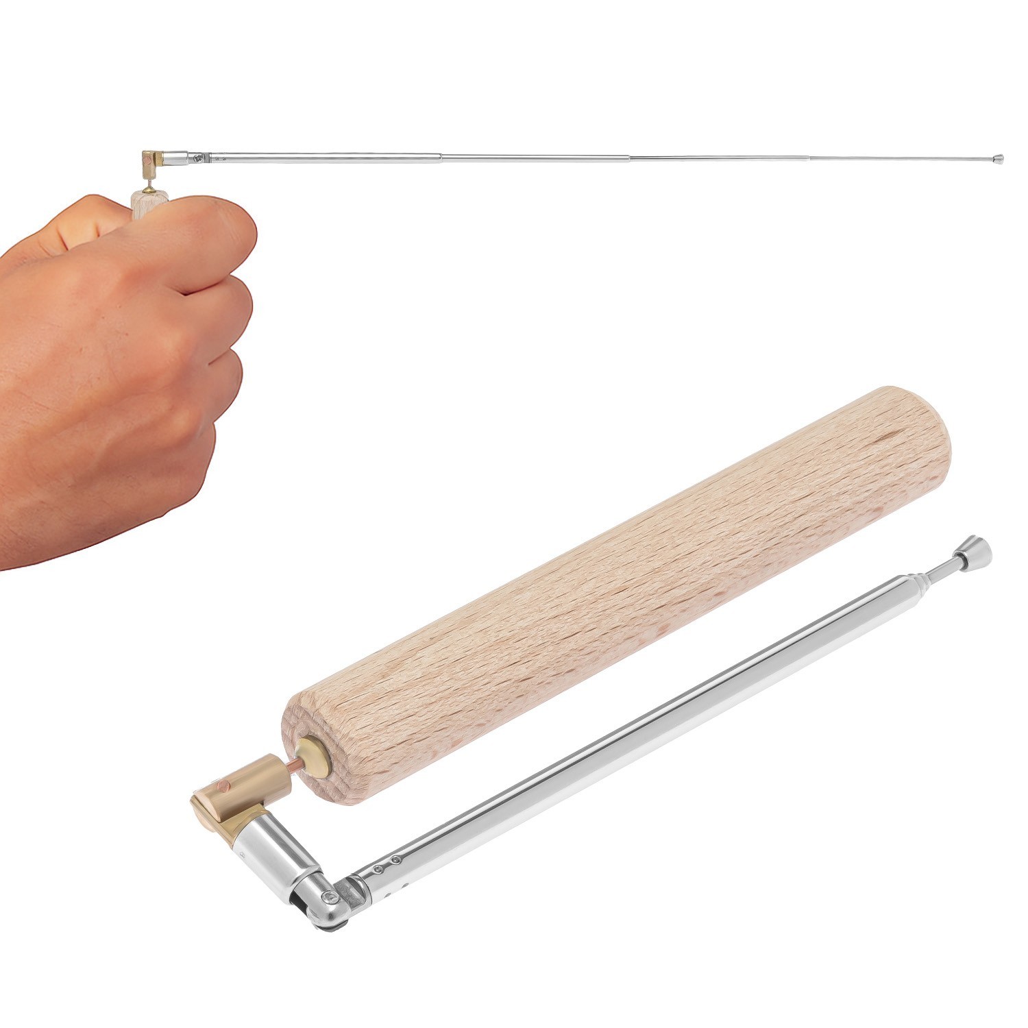 Telescopic Dowsing Rod Foldable Antenna Water Minerals Energy Field Detection