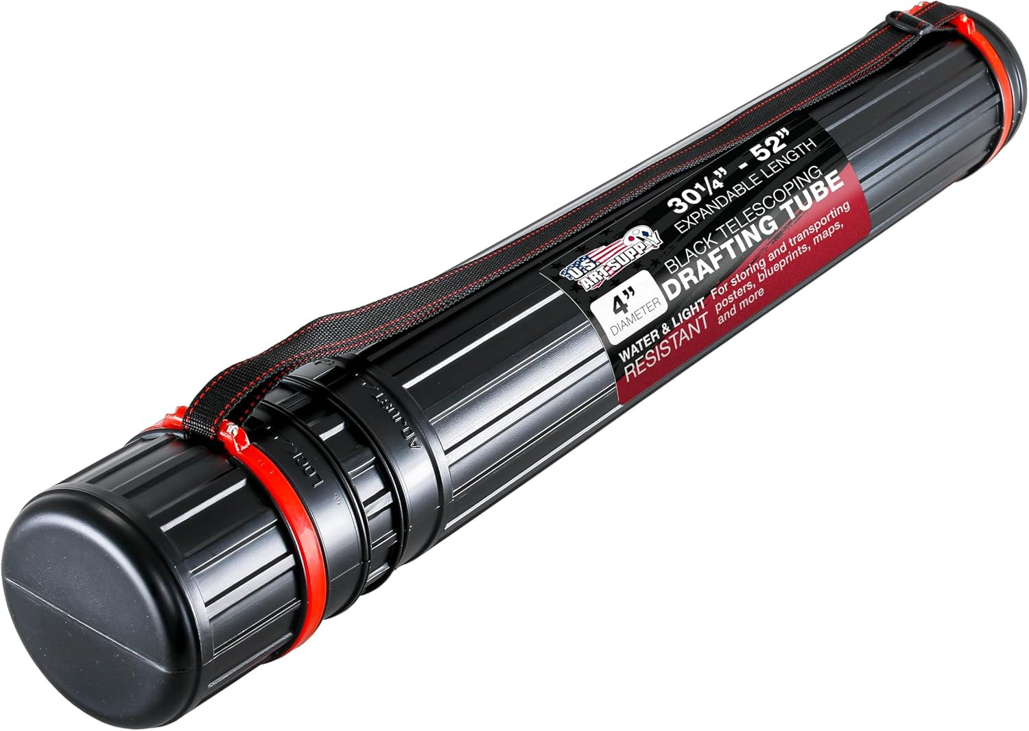 Adjustable Poster Tube 4In Diameter Telescoping Art Blueprint Carrier