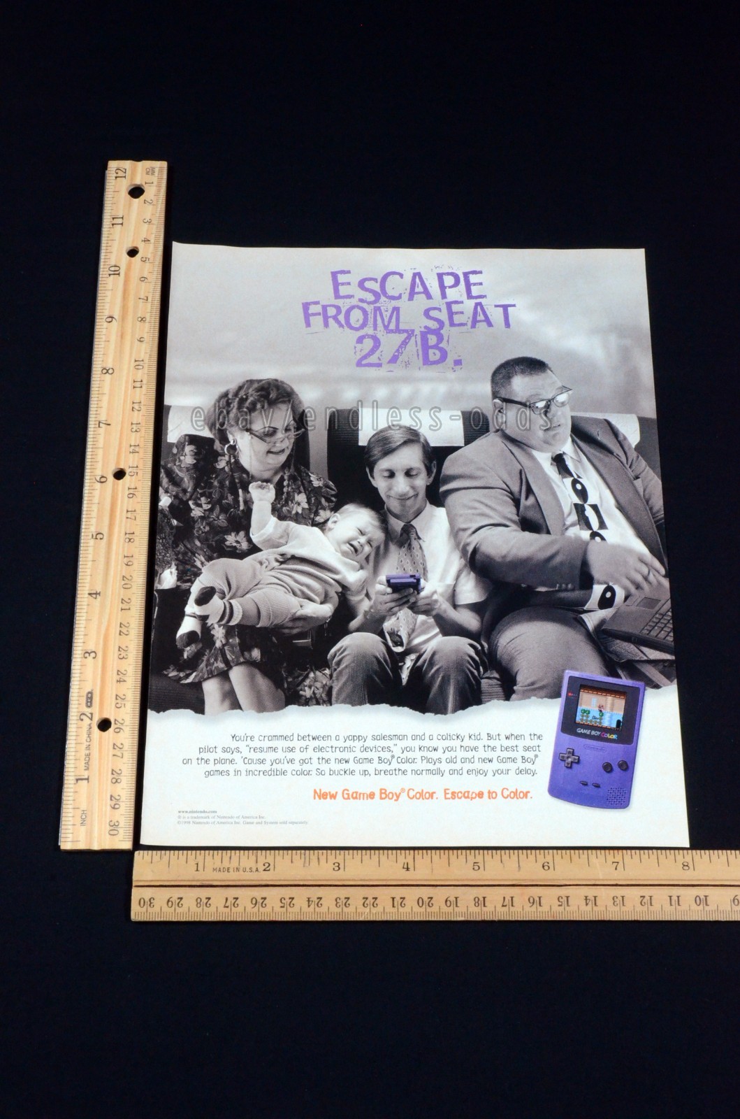1999 Game Boy Color Nintendo Video Game Magazine Page Print Ad Poster 90s 1990s