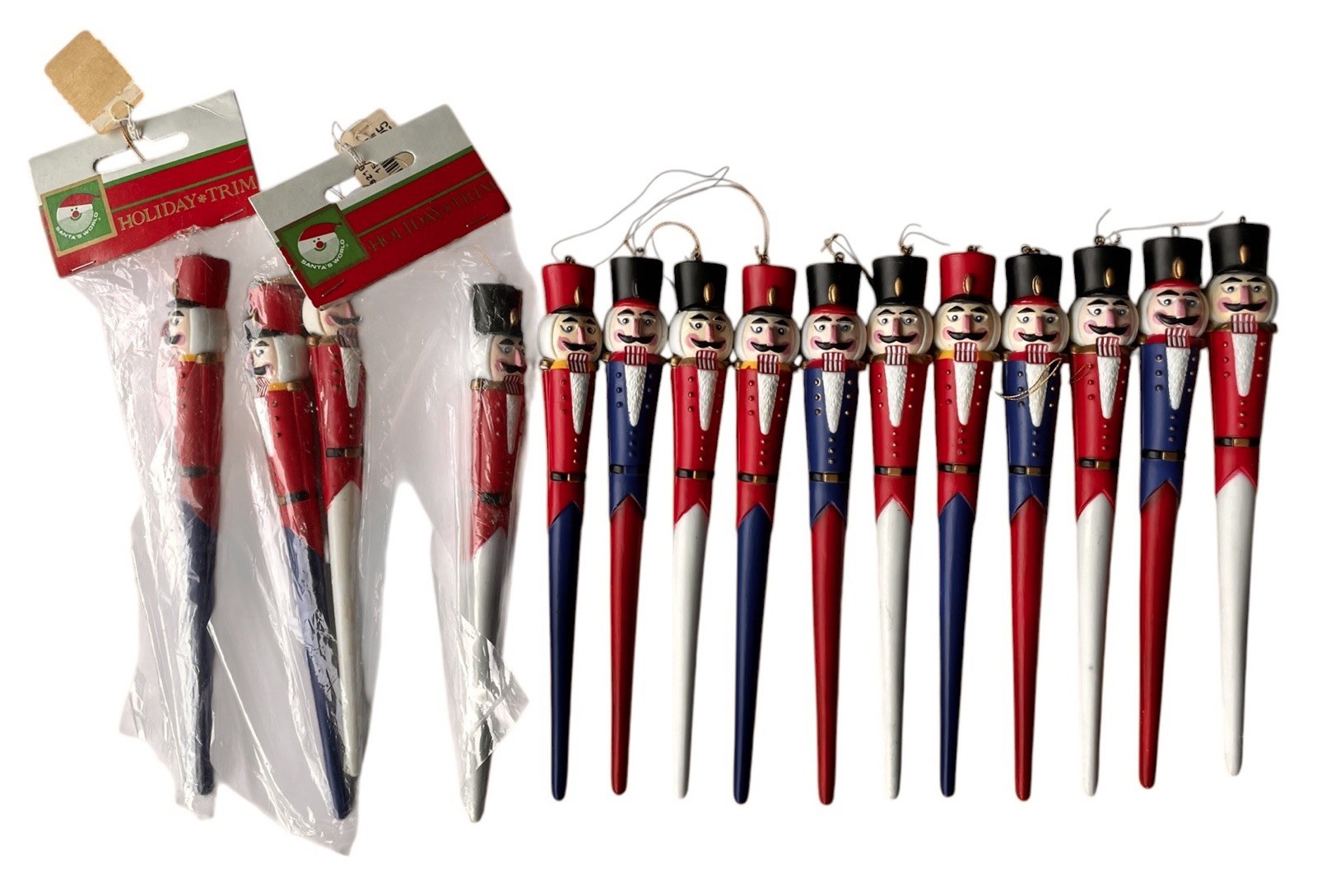 Lot of 15 KSA Kurt S Adler Nutcracker Pencil Christmas Ornaments 7”