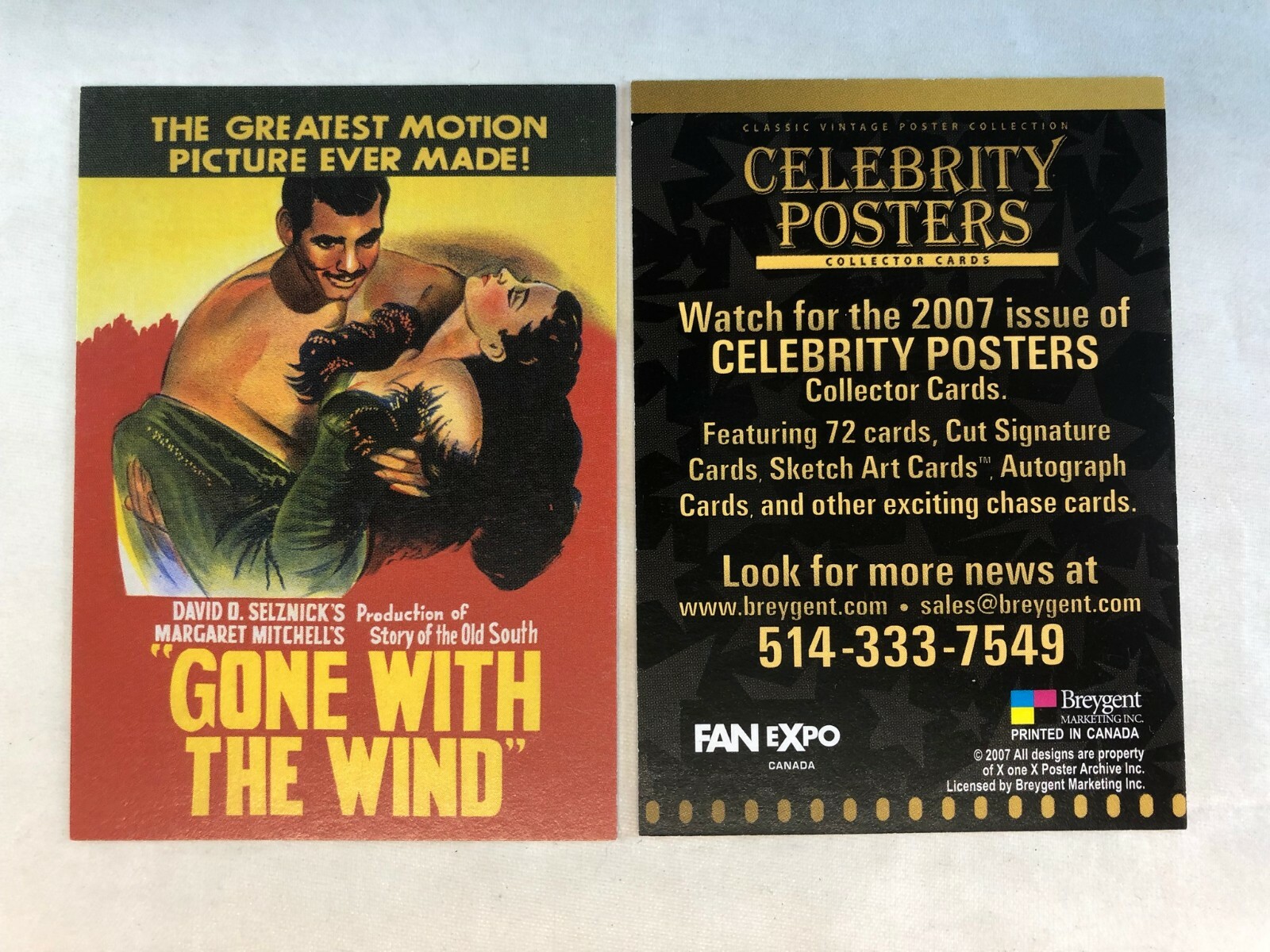 CHEAP PROMO CARD: VINTAGE COLLECTION: CELEBRITY POSTERS (Breygent 2007) FAN EXPO