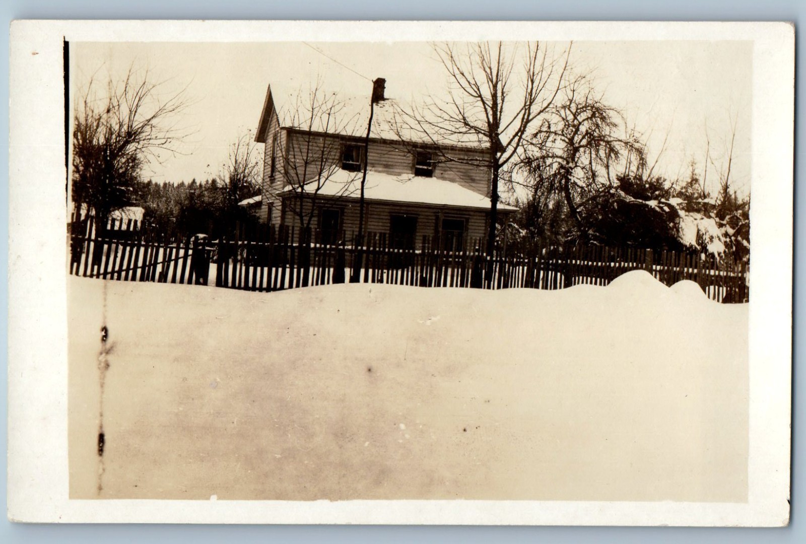 c1910’s House Scene Winter Hubbard Oregon OR RPPC Photo Antique Postcard